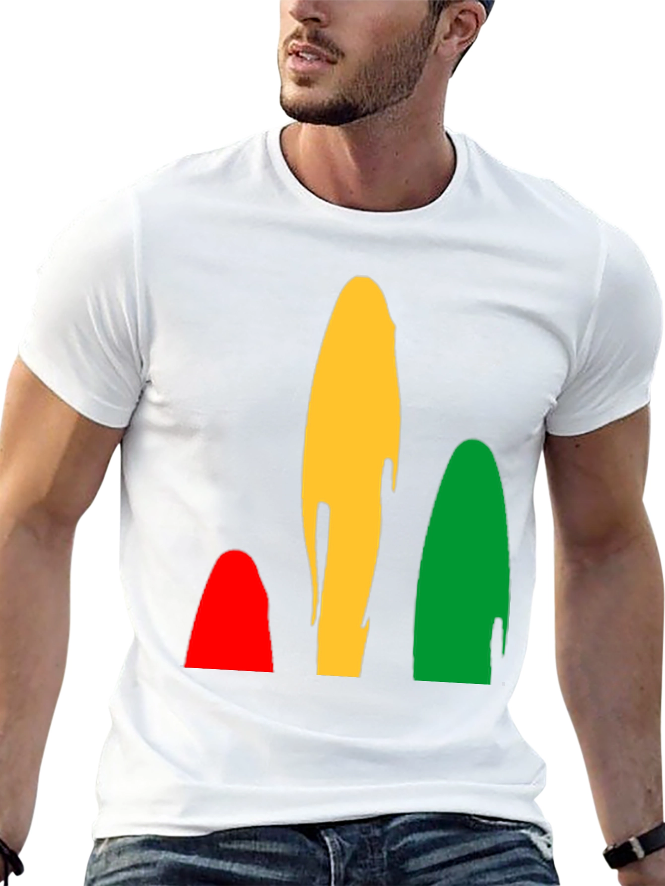 Abstract Color Block Tee