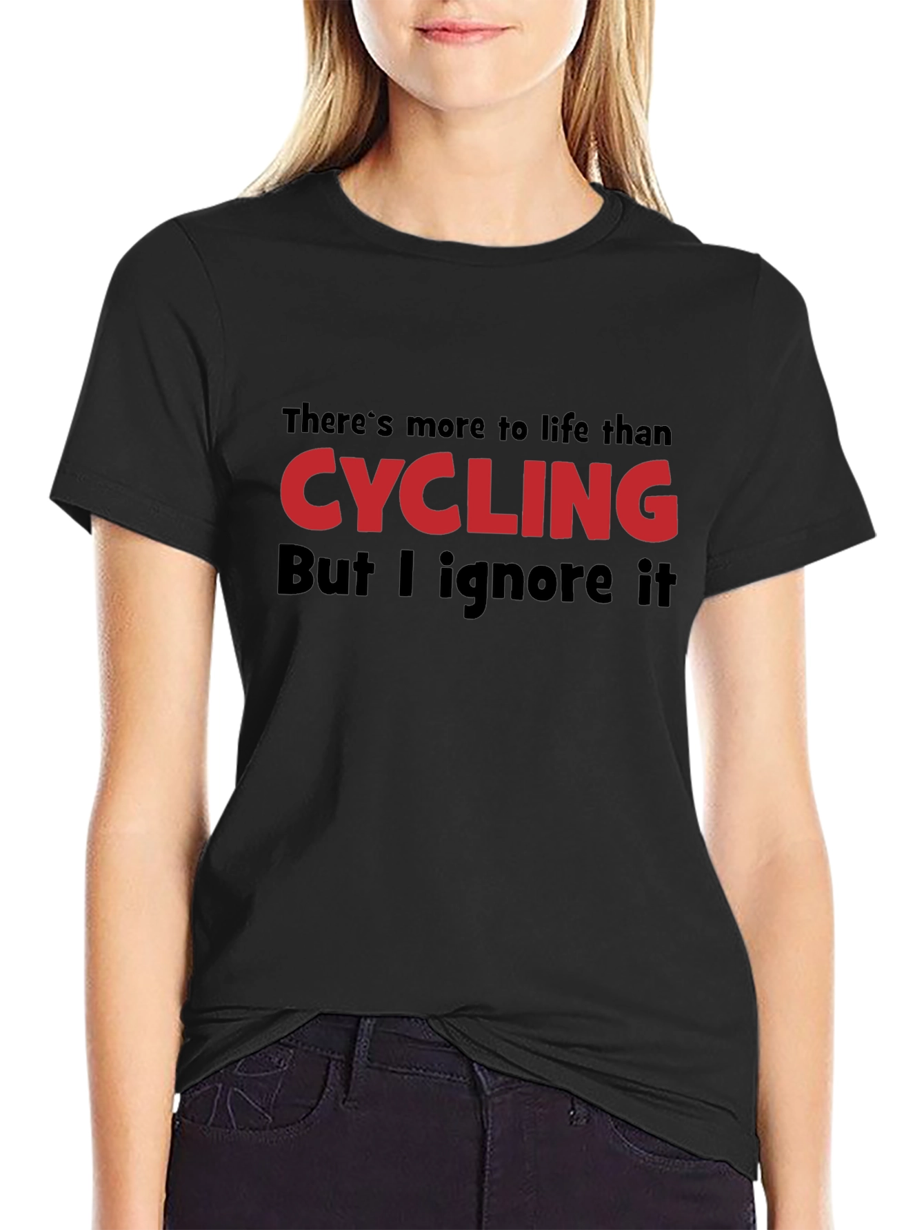 Cycling Obsessed Black T-Shirt
