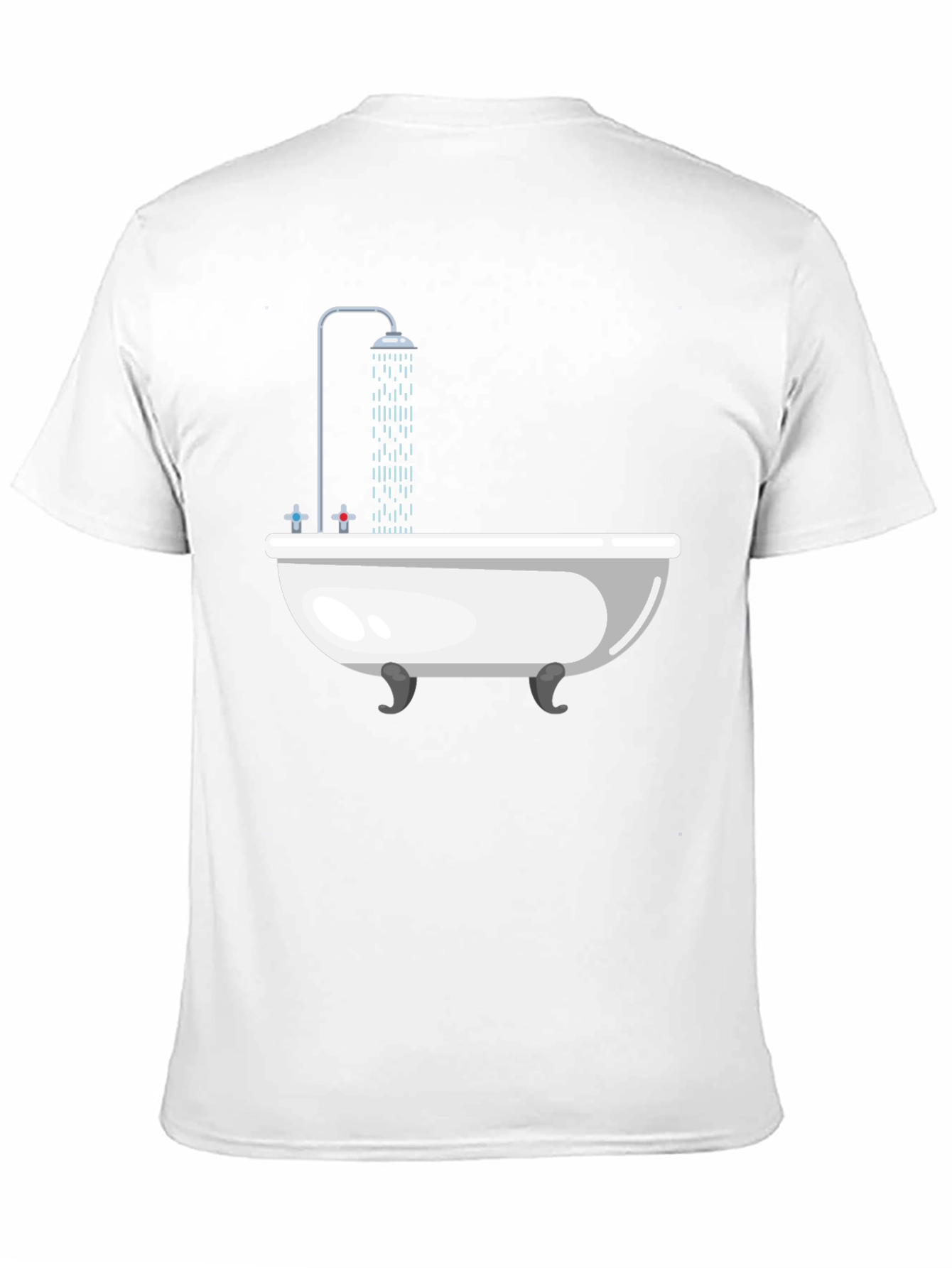 Funny Shower Tub Black T-Shirt