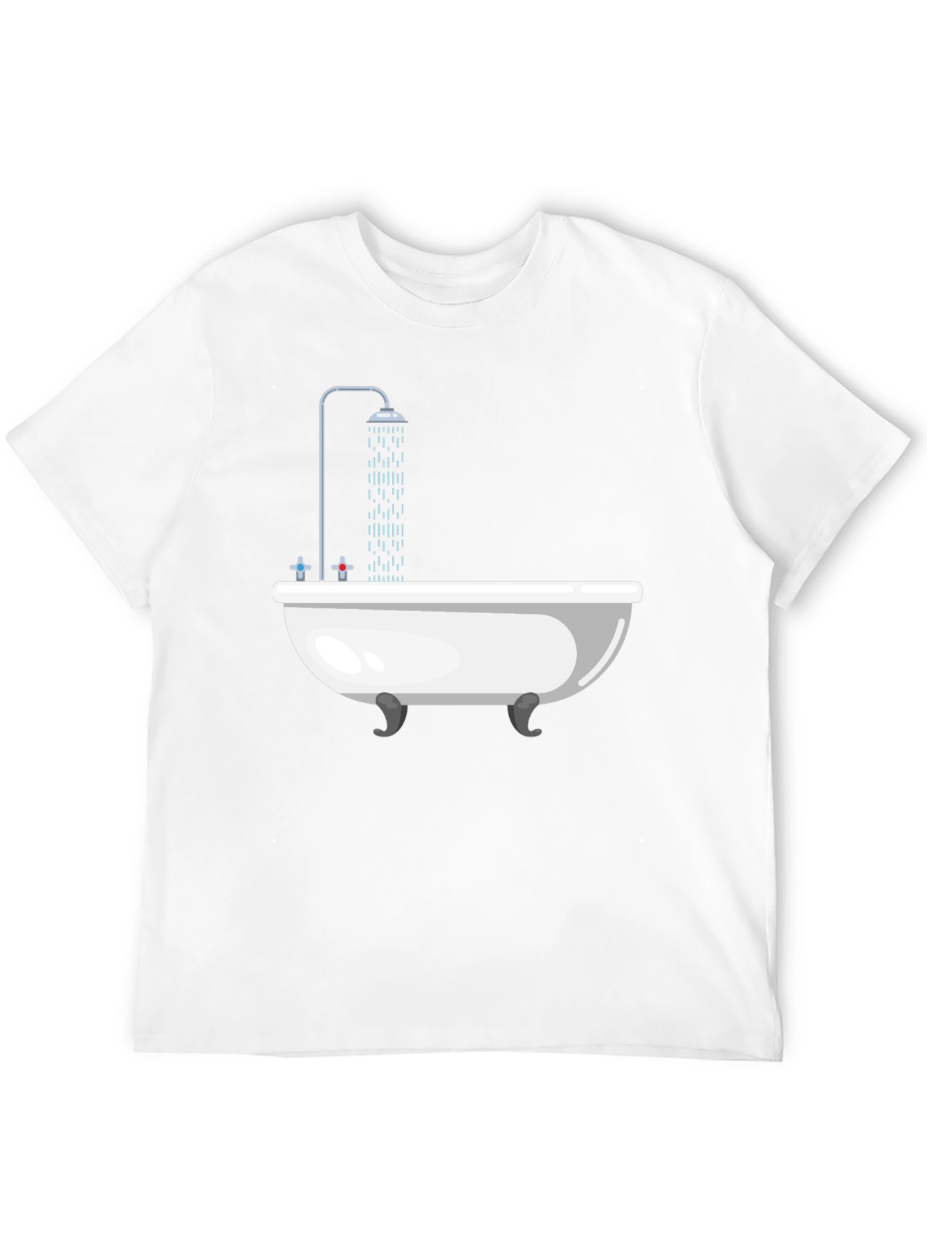 Funny Shower Tub Black T-Shirt
