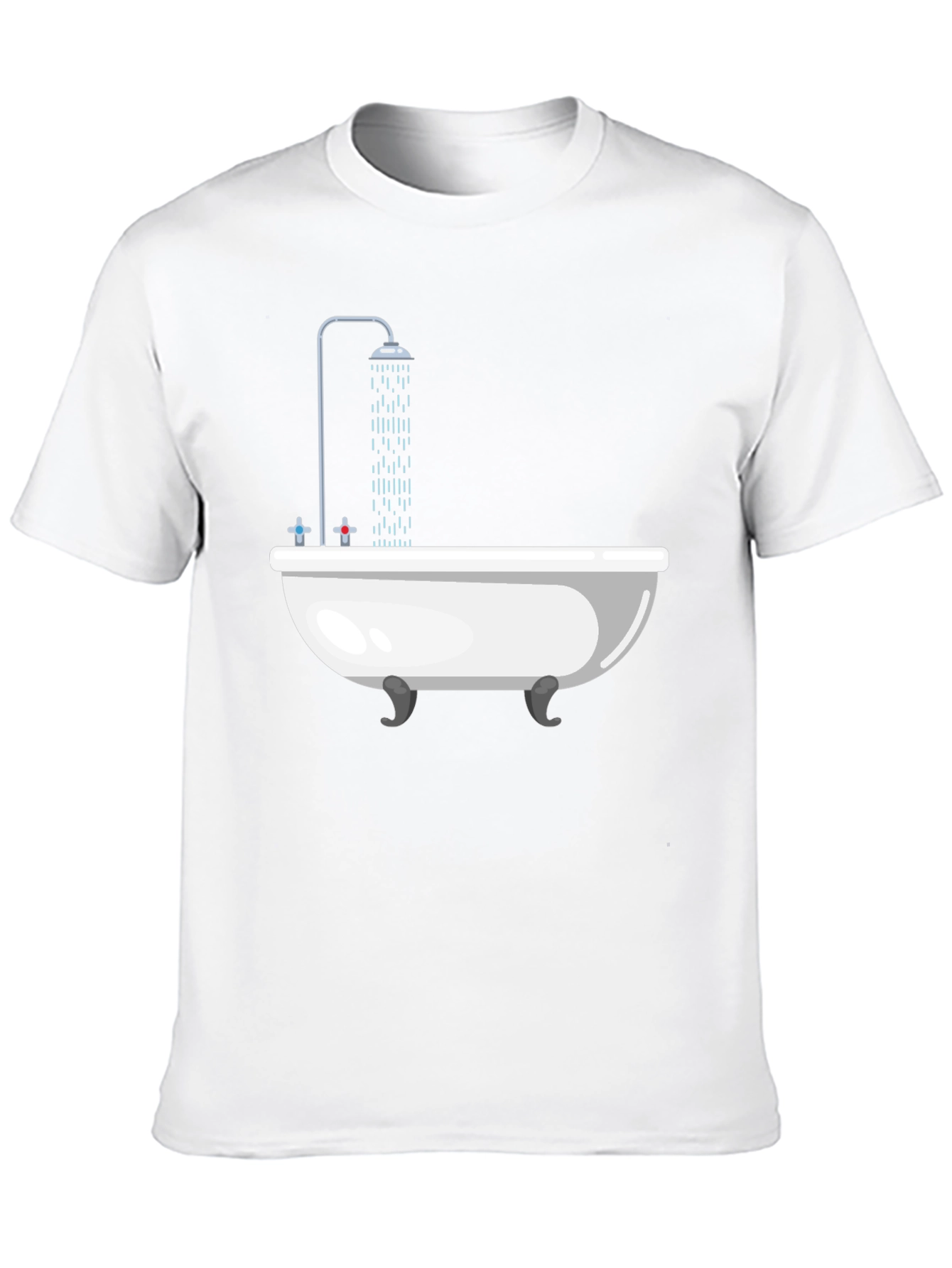 Funny Shower Tub Black T-Shirt
