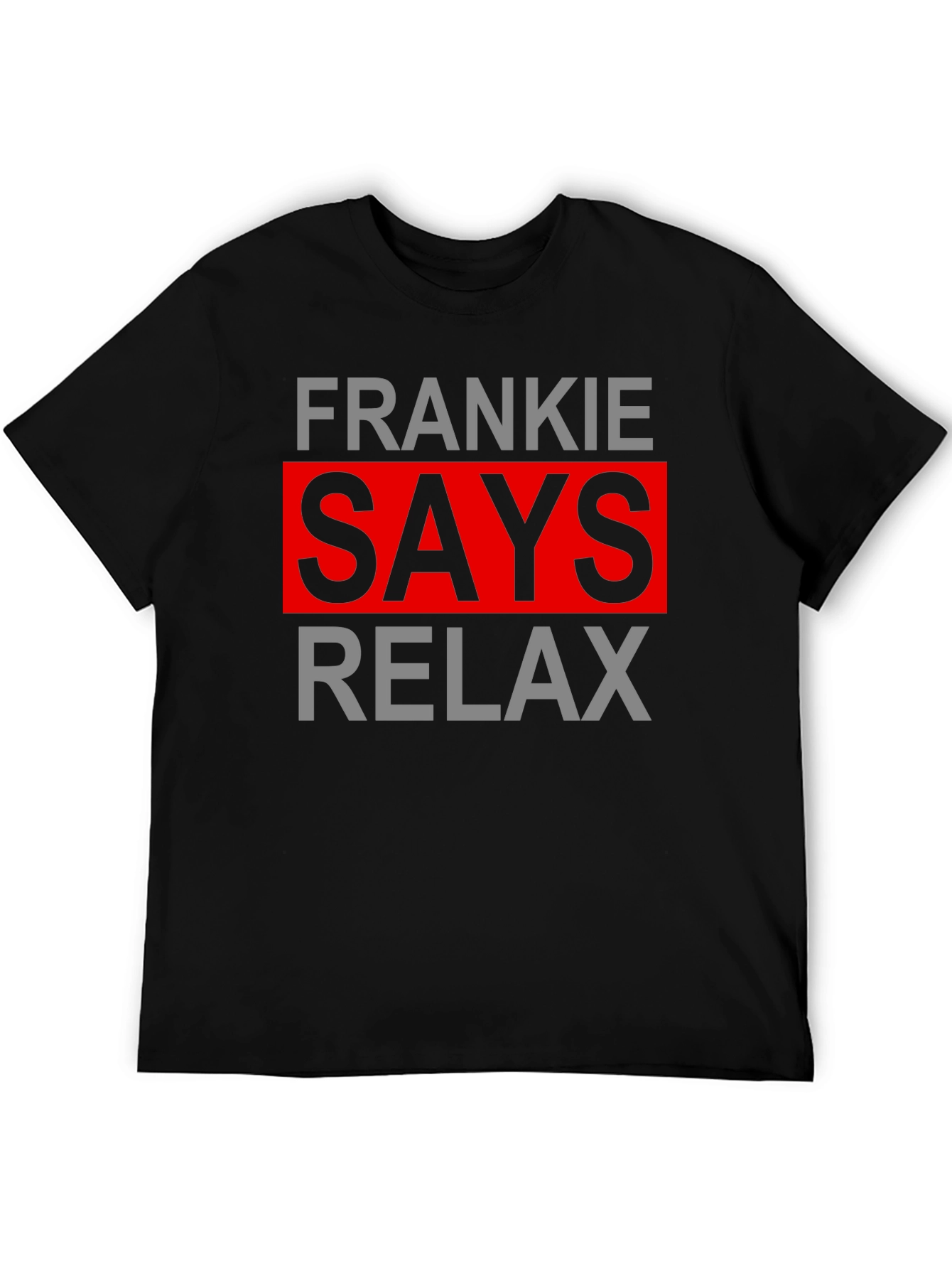 Frankie Says Relax Graphic Tee - Black Cotton