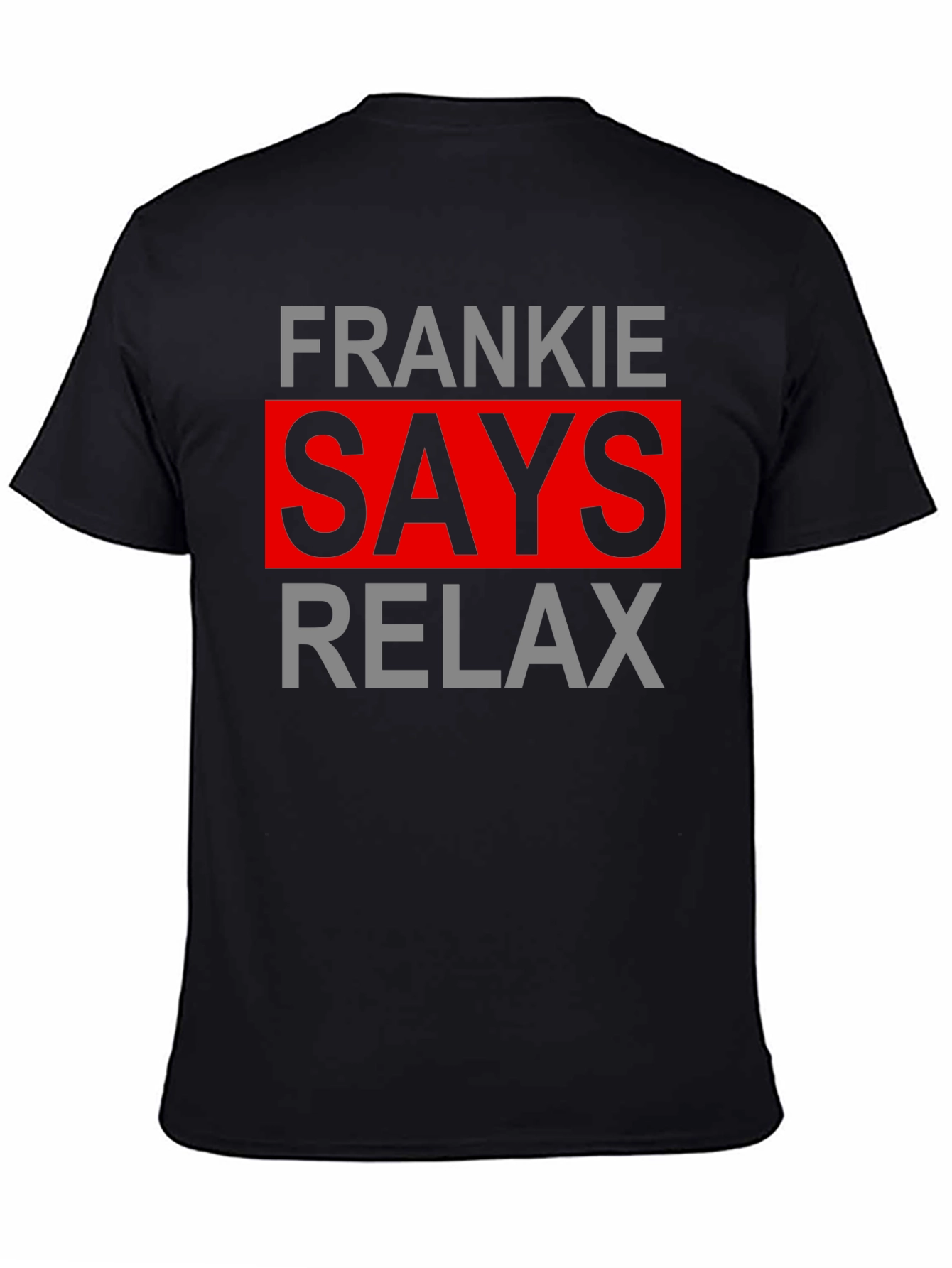 Frankie Says Relax Graphic Tee - Black Cotton