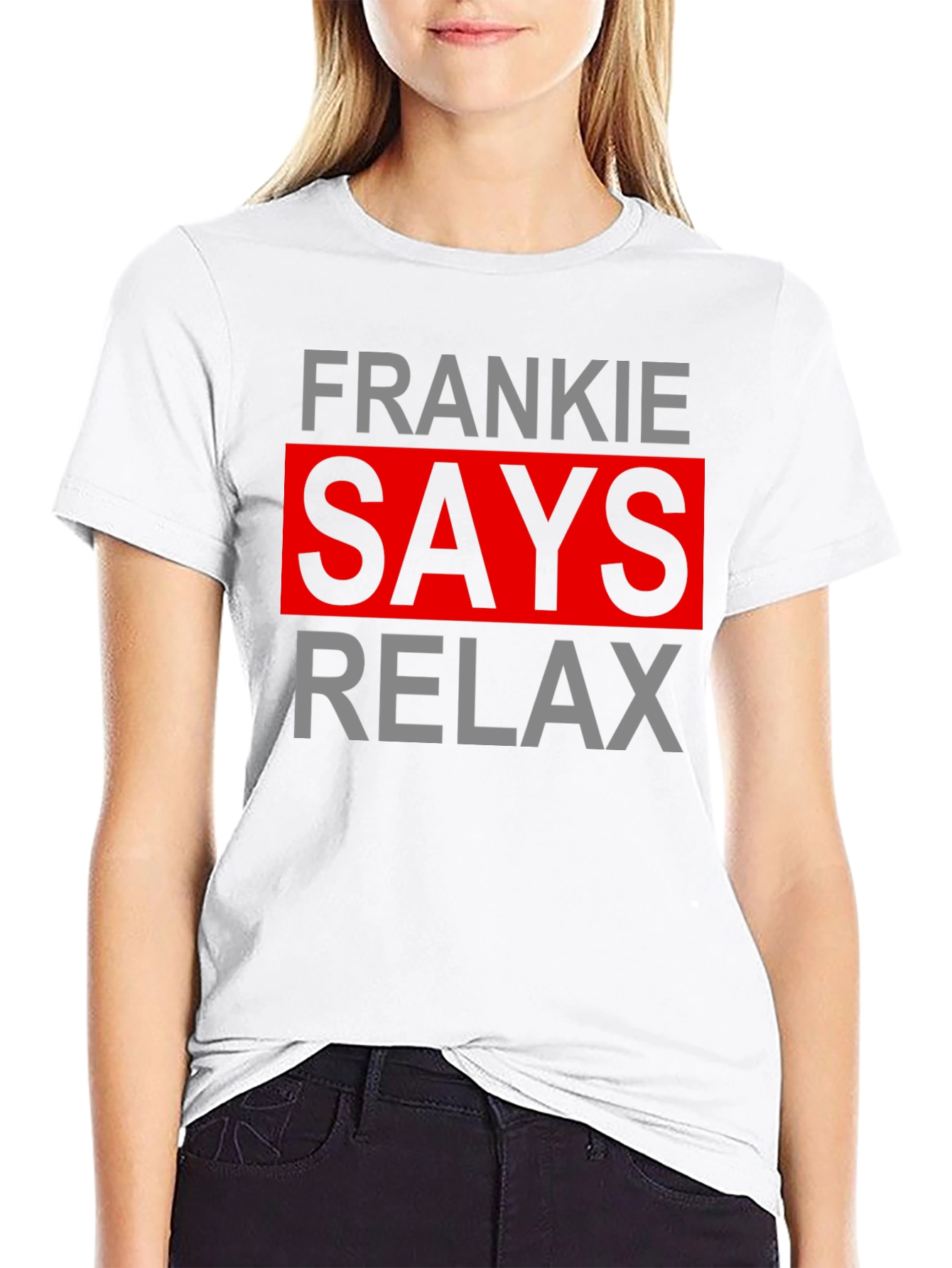 Frankie Says Relax Graphic Tee - Black Cotton