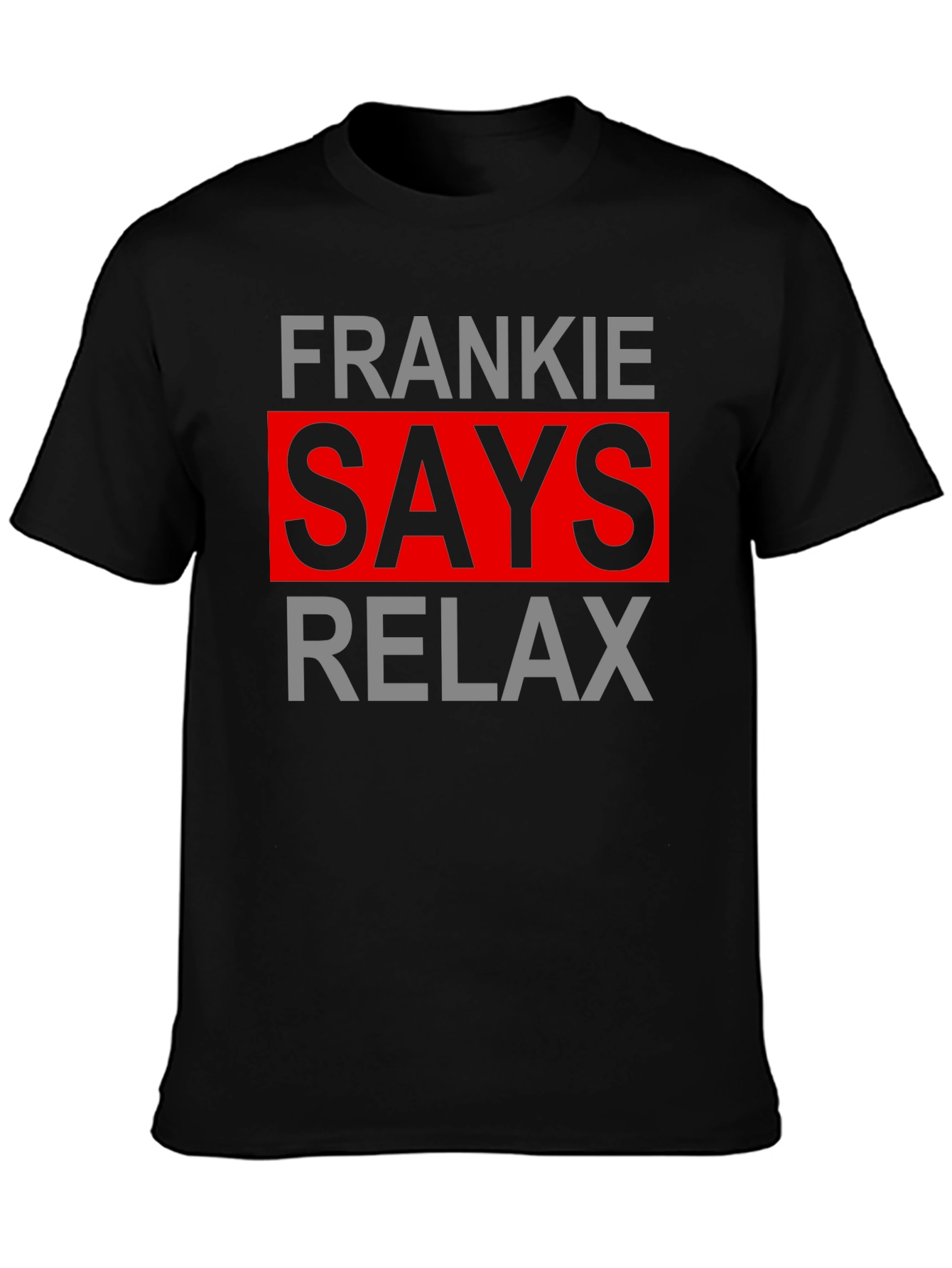 Frankie Says Relax Graphic Tee - Black Cotton