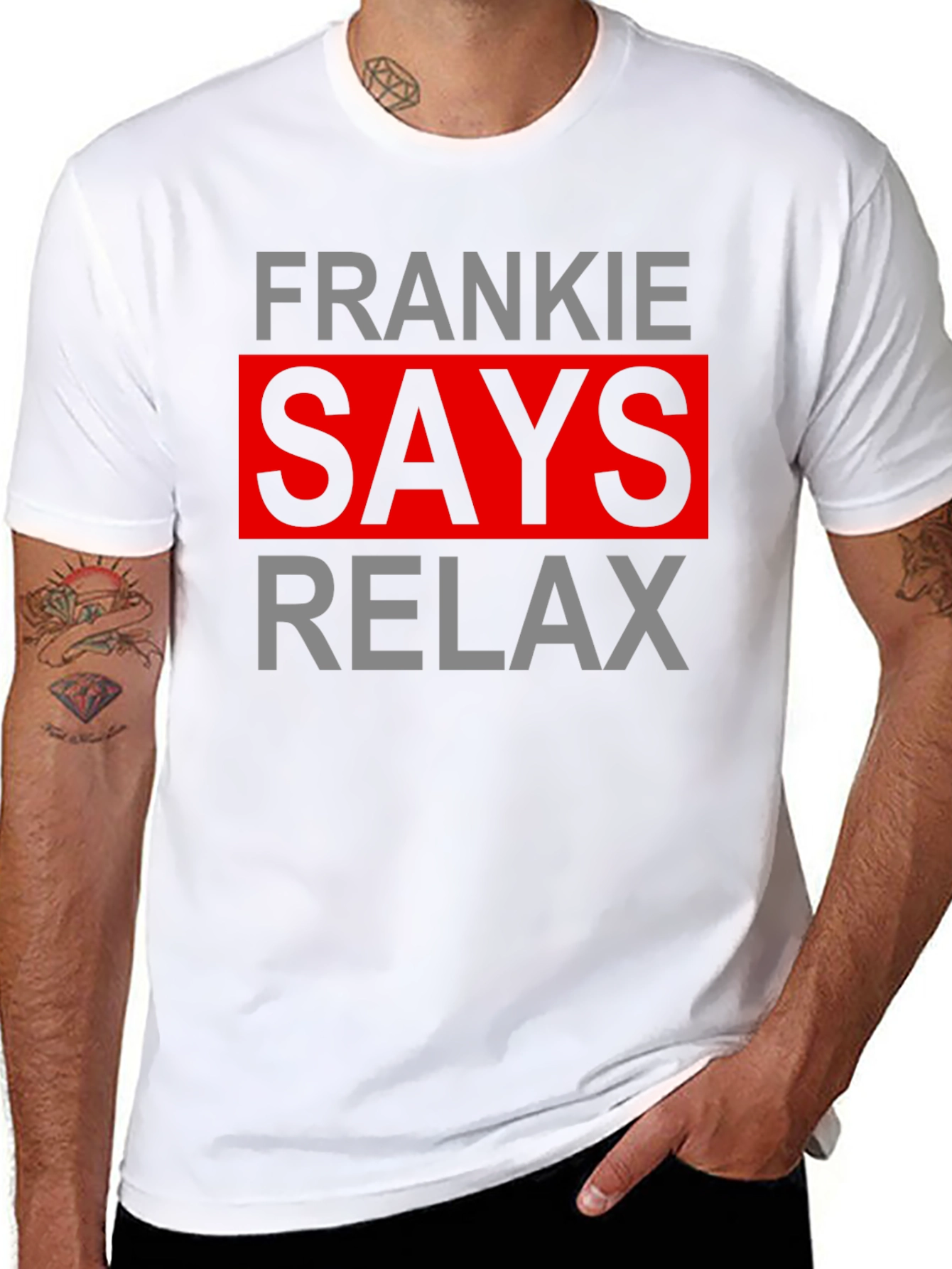 Frankie Says Relax Graphic Tee - Black Cotton