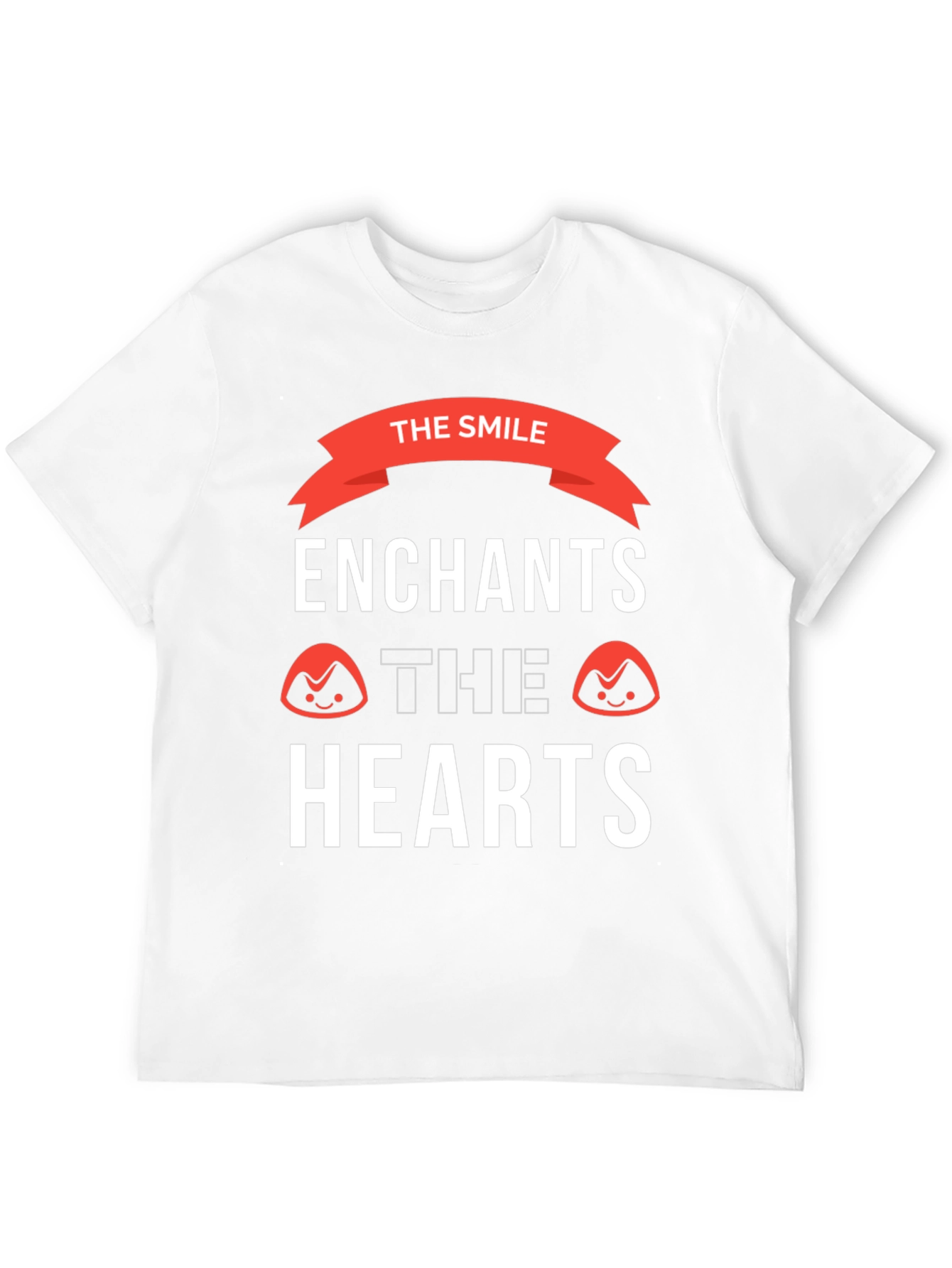 The Smile Enchants Hearts Black Graphic Tee