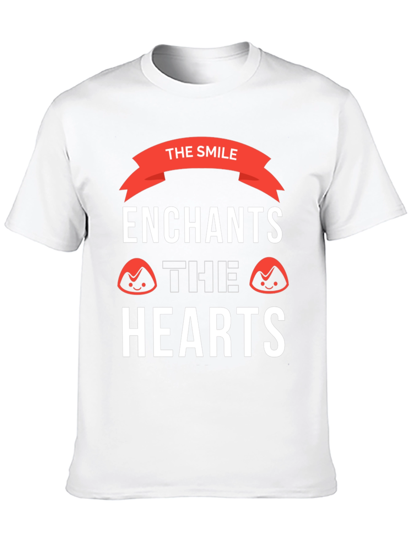 The Smile Enchants Hearts Black Graphic Tee