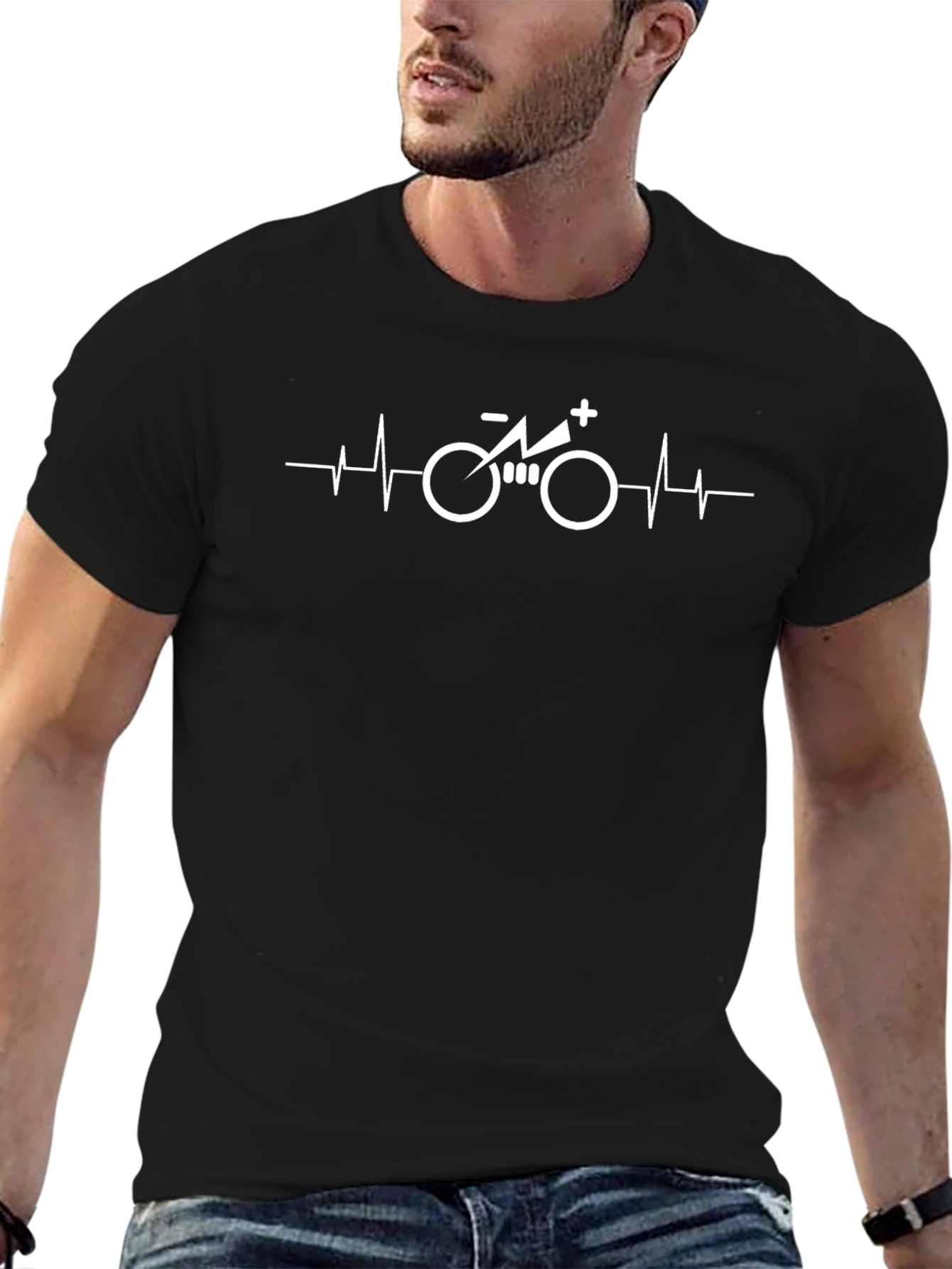 Electric Bike Heartbeat T-Shirt - Ride On!