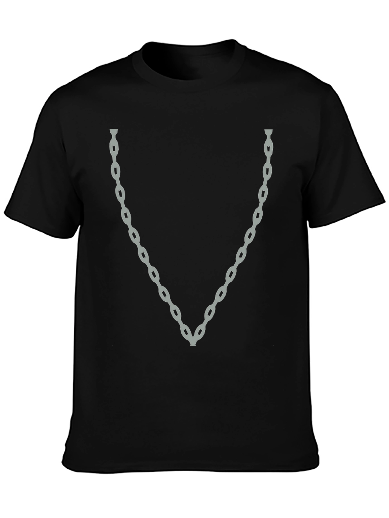Chain Graphic Black T-Shirt - Stylish Casual Wear