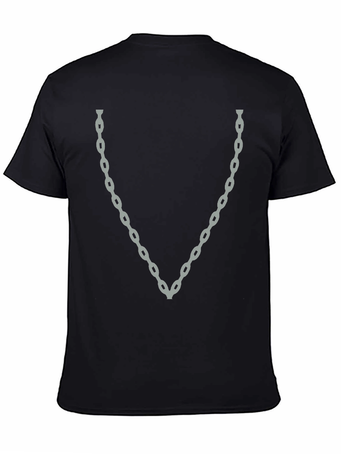 Chain Graphic Black T-Shirt - Stylish Casual Wear