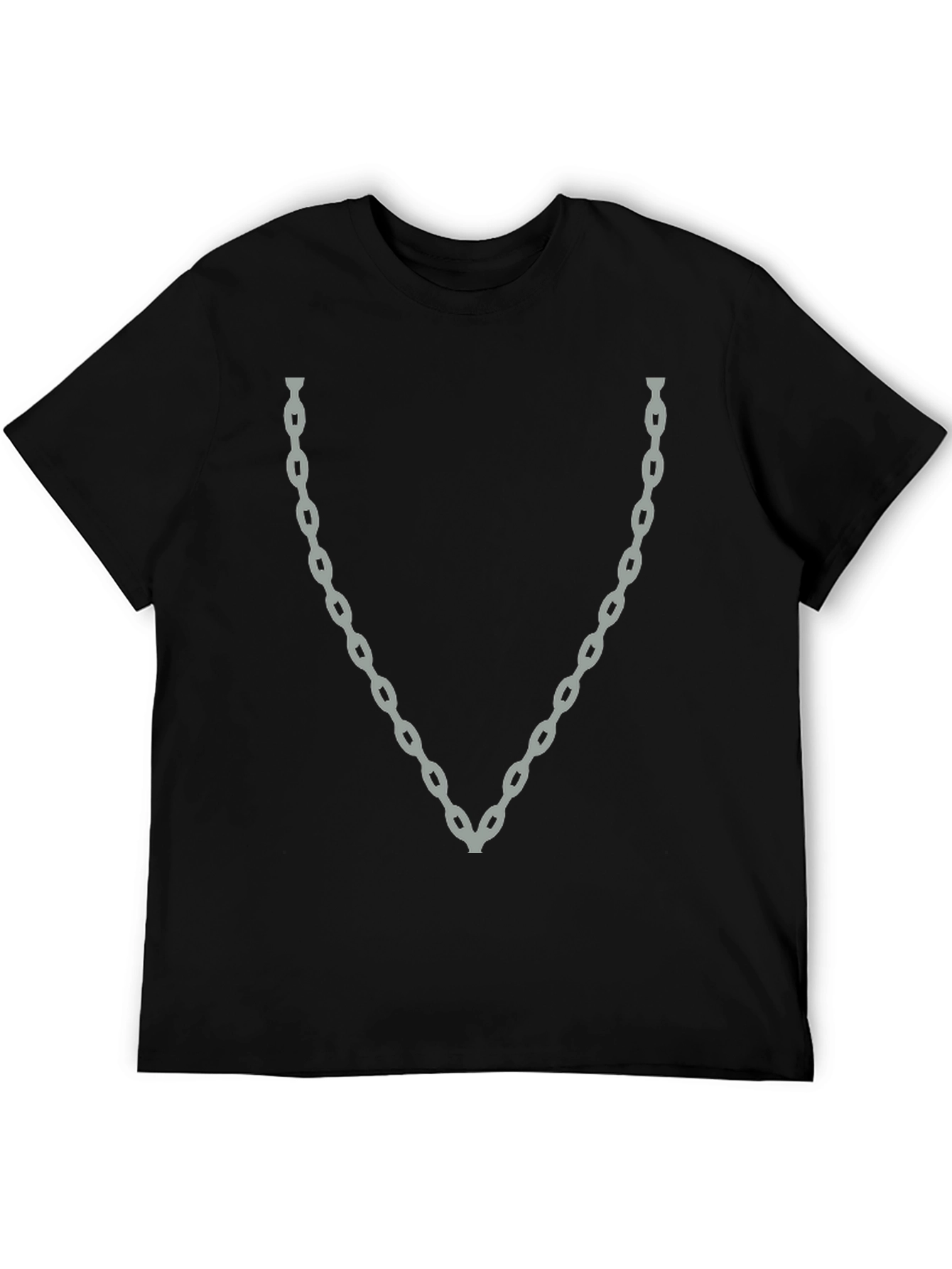 Chain Graphic Black T-Shirt - Stylish Casual Wear