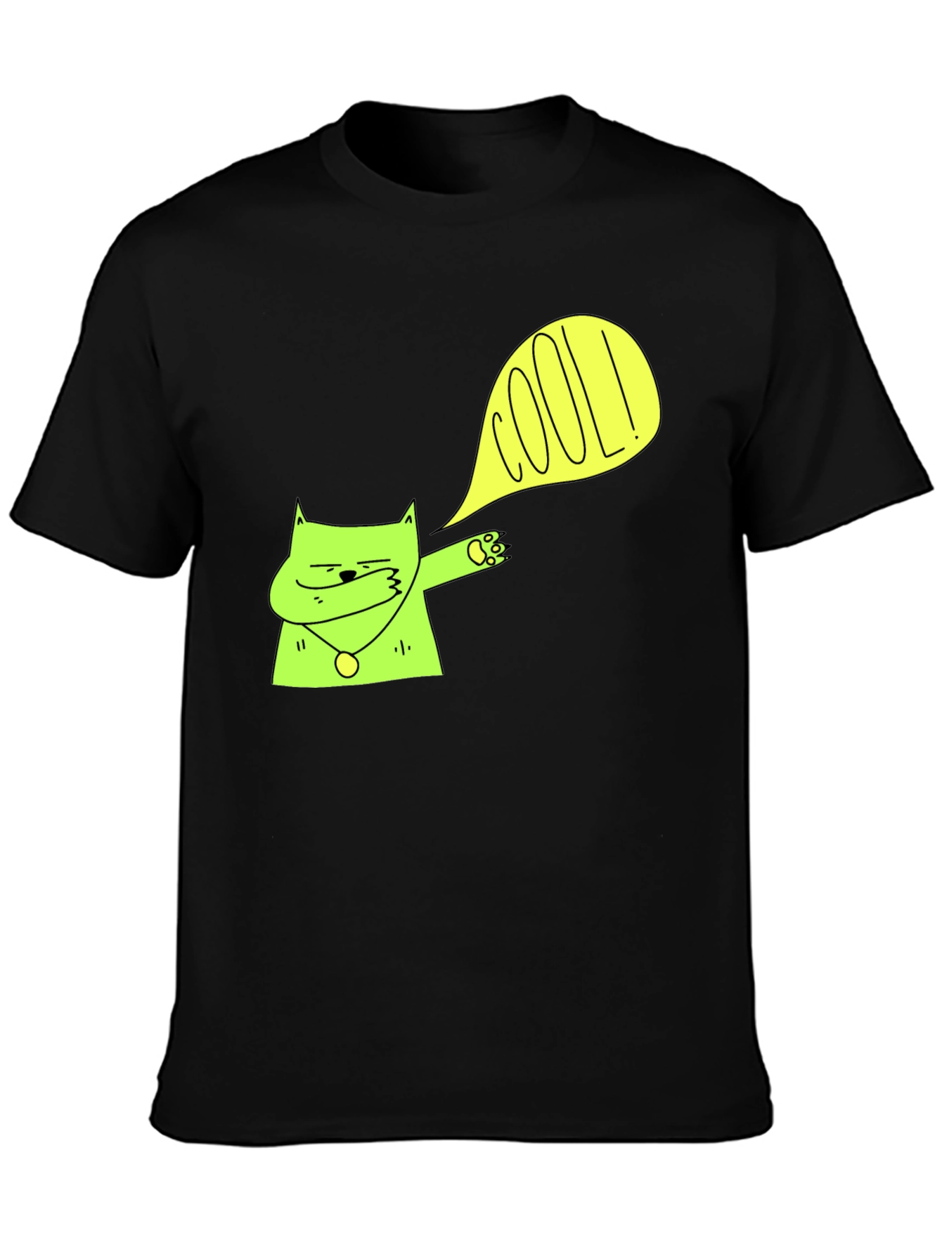 Cool Cat Dab T-Shirt - Stylish Black Tee