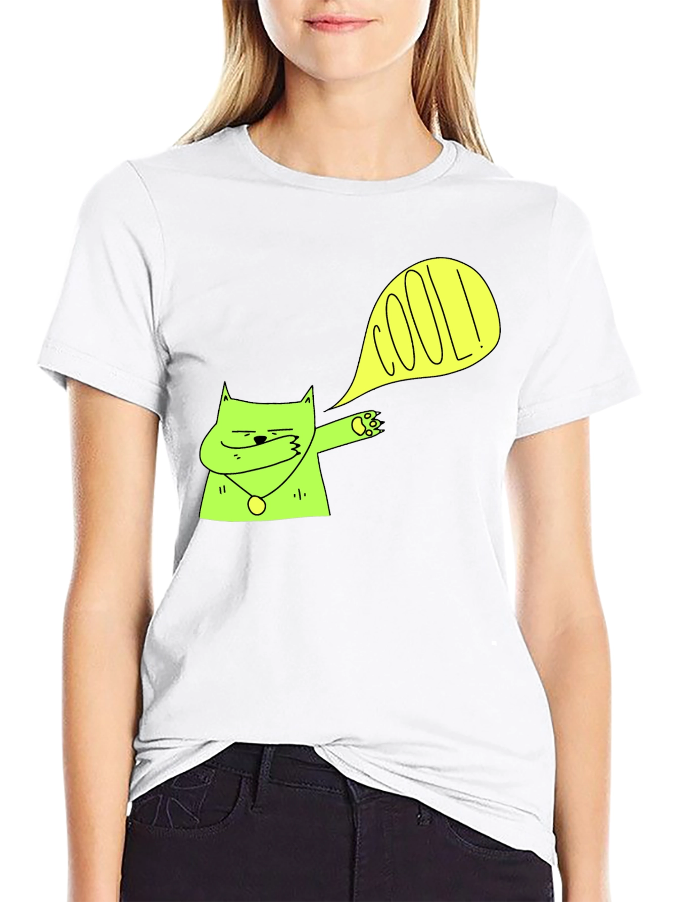 Cool Cat Dab T-Shirt - Stylish Black Tee