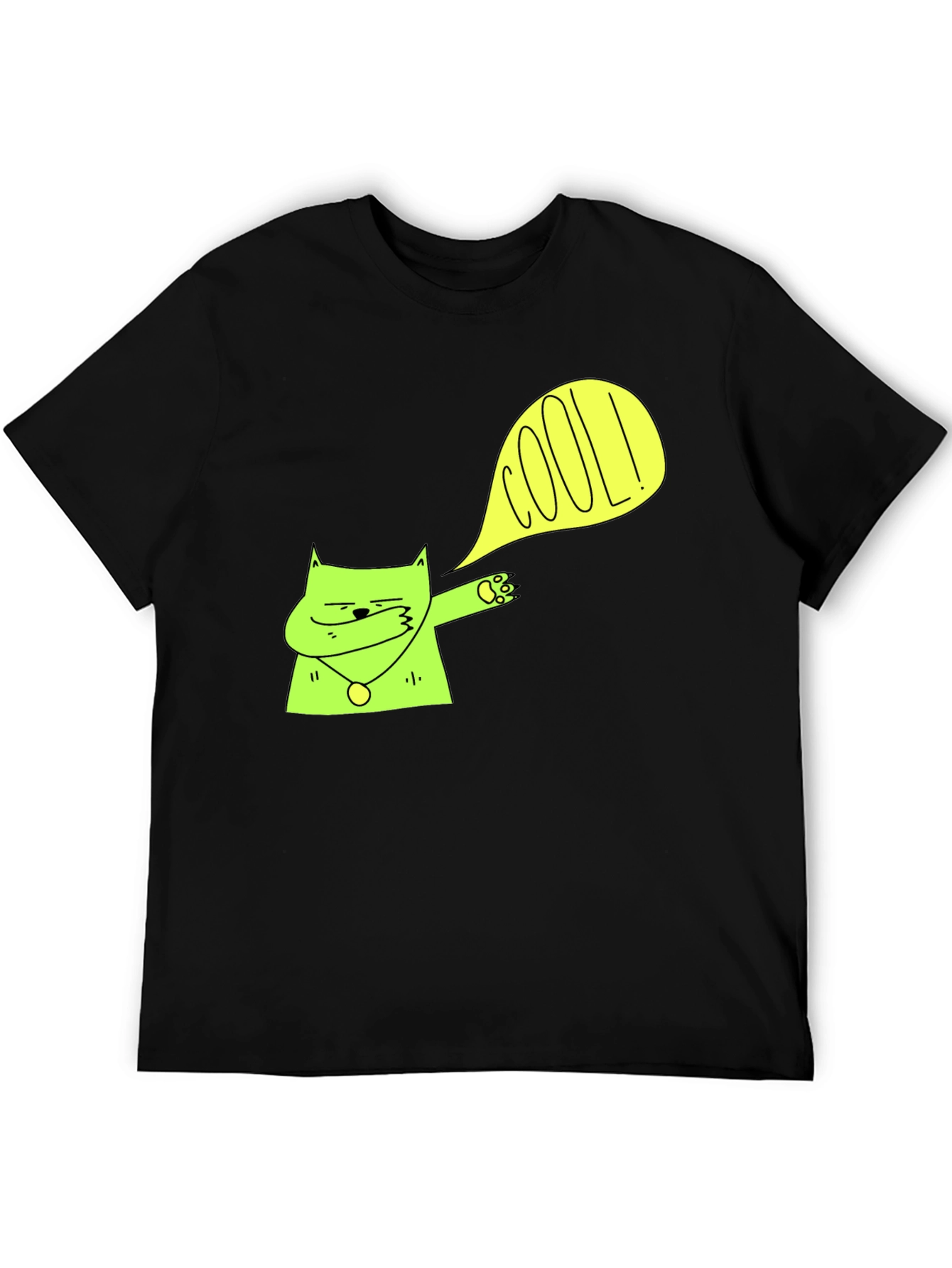 Cool Cat Dab T-Shirt - Stylish Black Tee