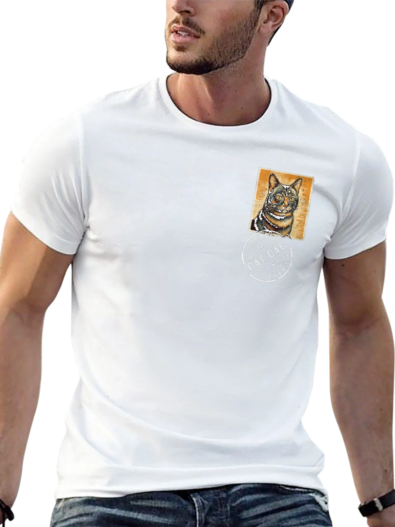 Best Cat Dad Ever Black T-Shirt