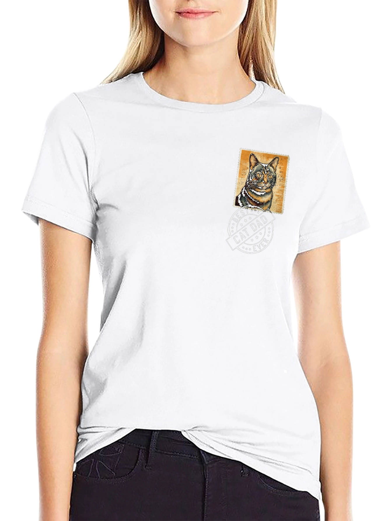 Best Cat Dad Ever Black T-Shirt