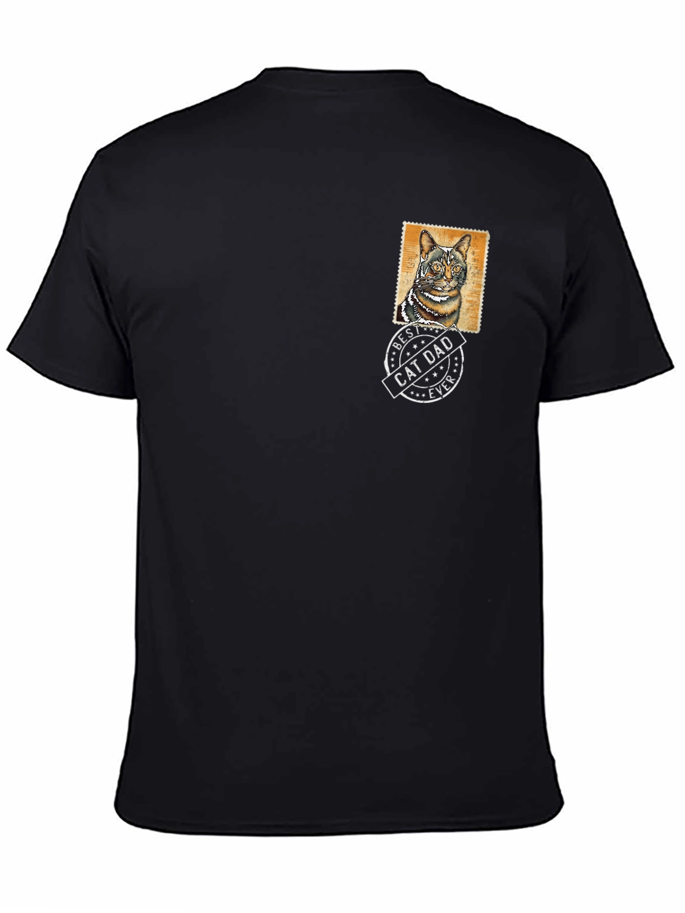 Best Cat Dad Ever Black T-Shirt