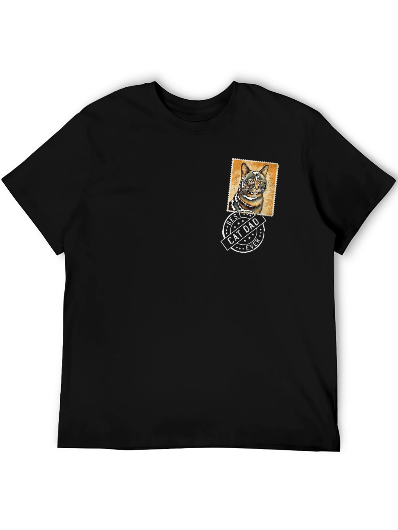 Best Cat Dad Ever Black T-Shirt
