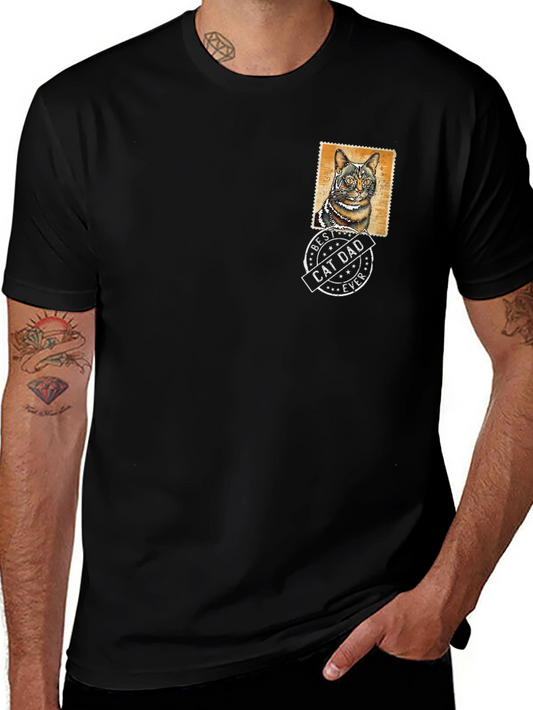 Best Cat Dad Ever Black T-Shirt