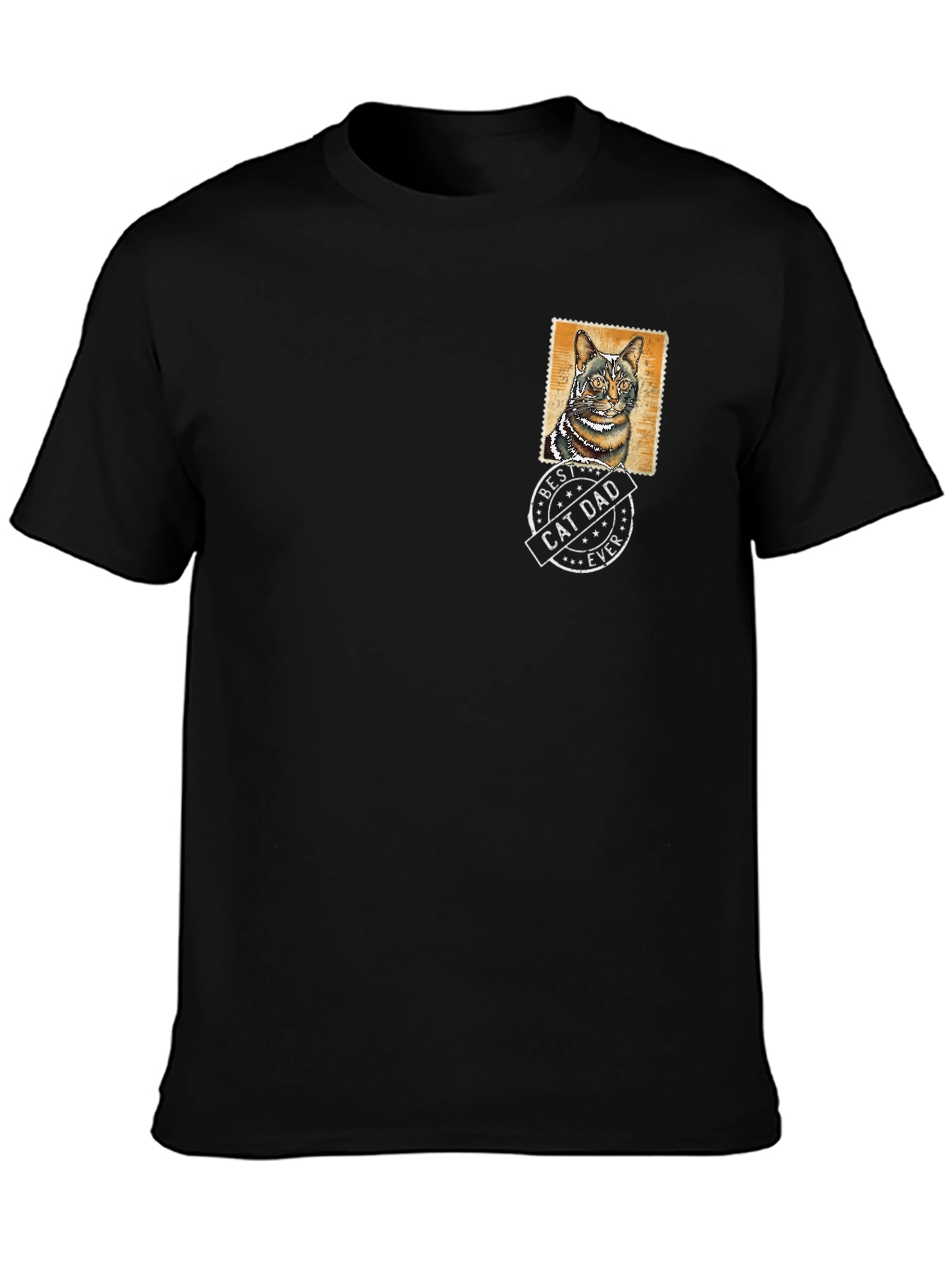 Best Cat Dad Ever Black T-Shirt
