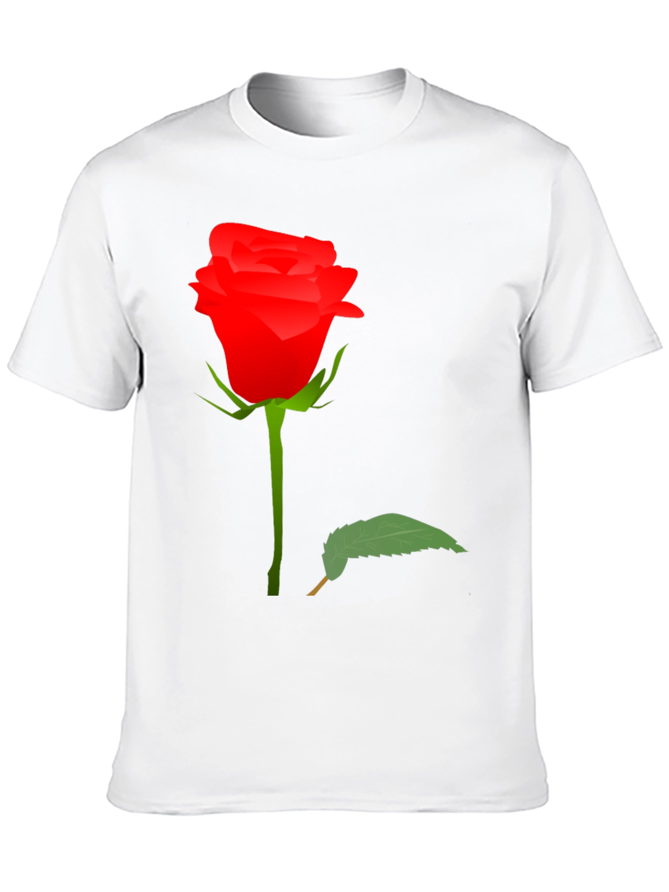 Rose Graphic Tee - Black Cotton T-Shirt