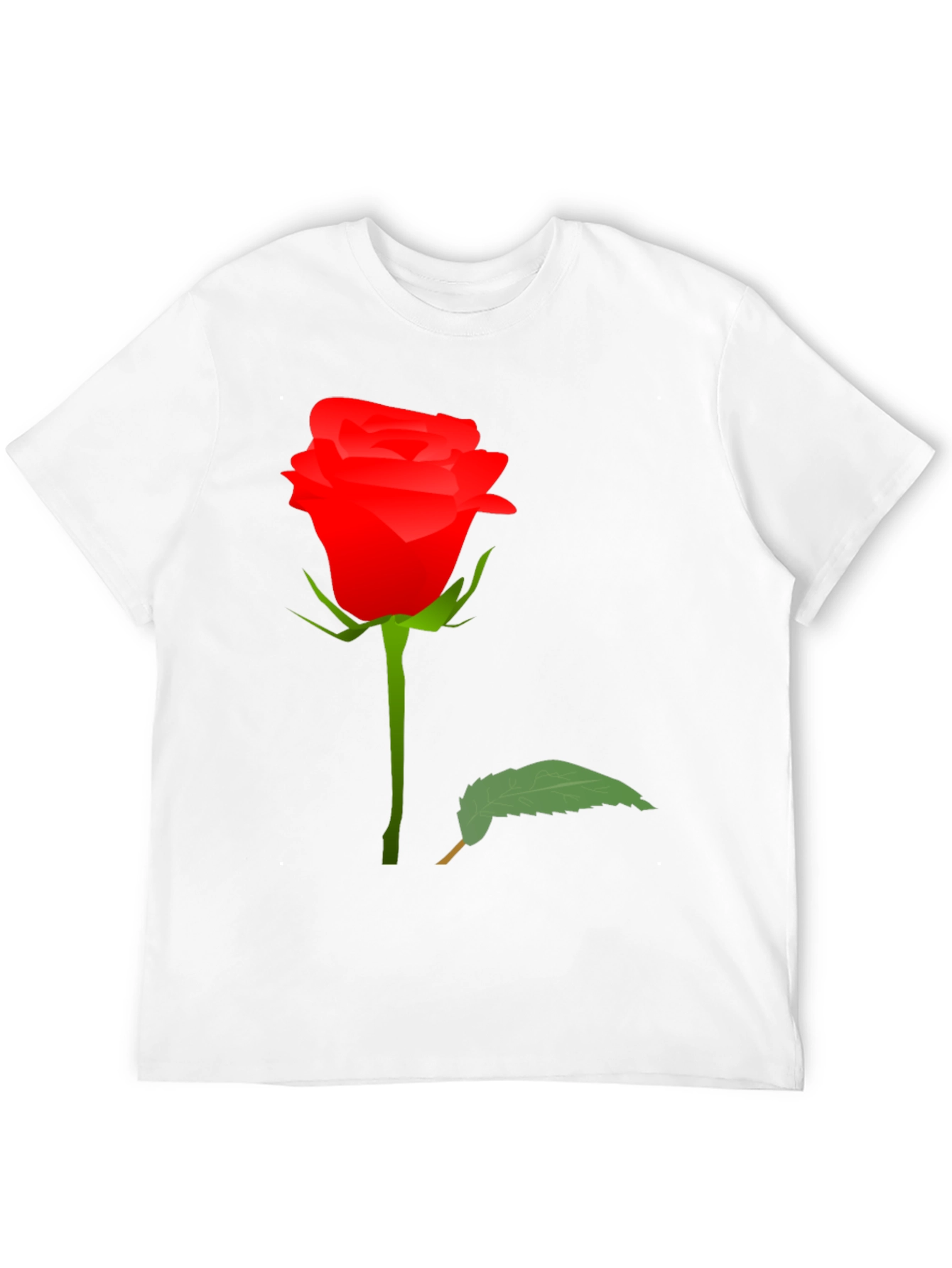Rose Graphic Tee - Black Cotton T-Shirt