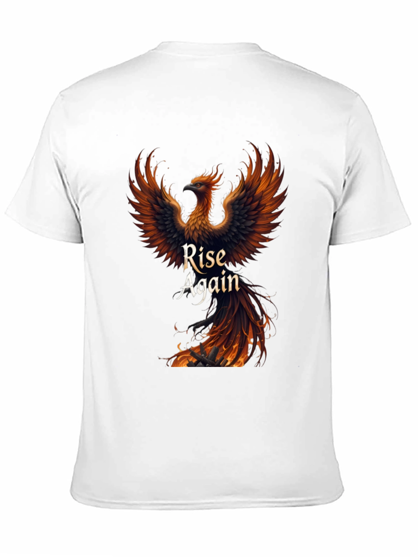 Rise Again Phoenix Graphic T-Shirt - Black