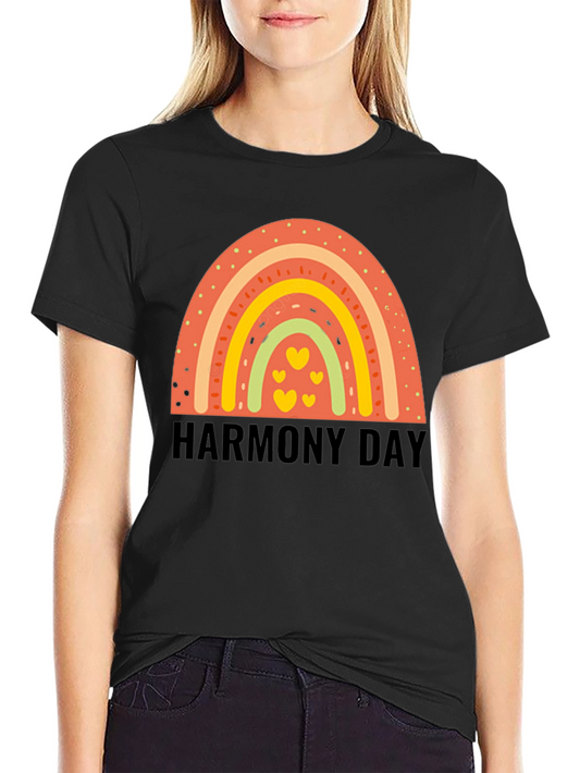 Harmony Day Rainbow Heart Tee