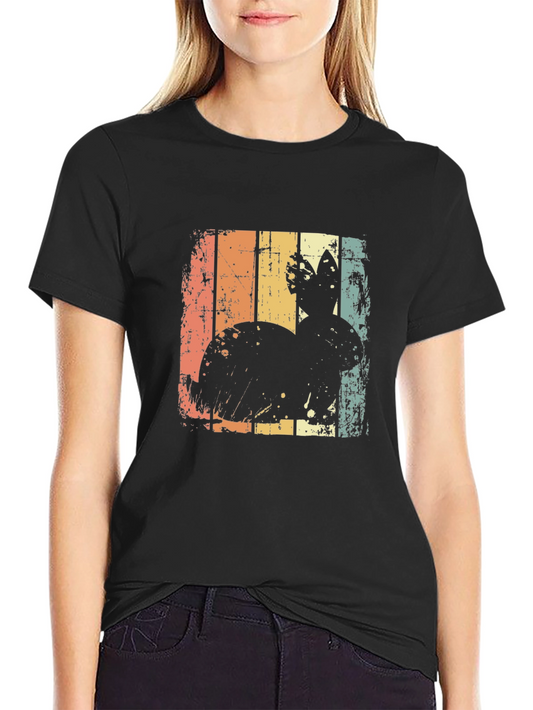 Retro Easter Bunny Graphic Tee - Mens Black T-Shirt