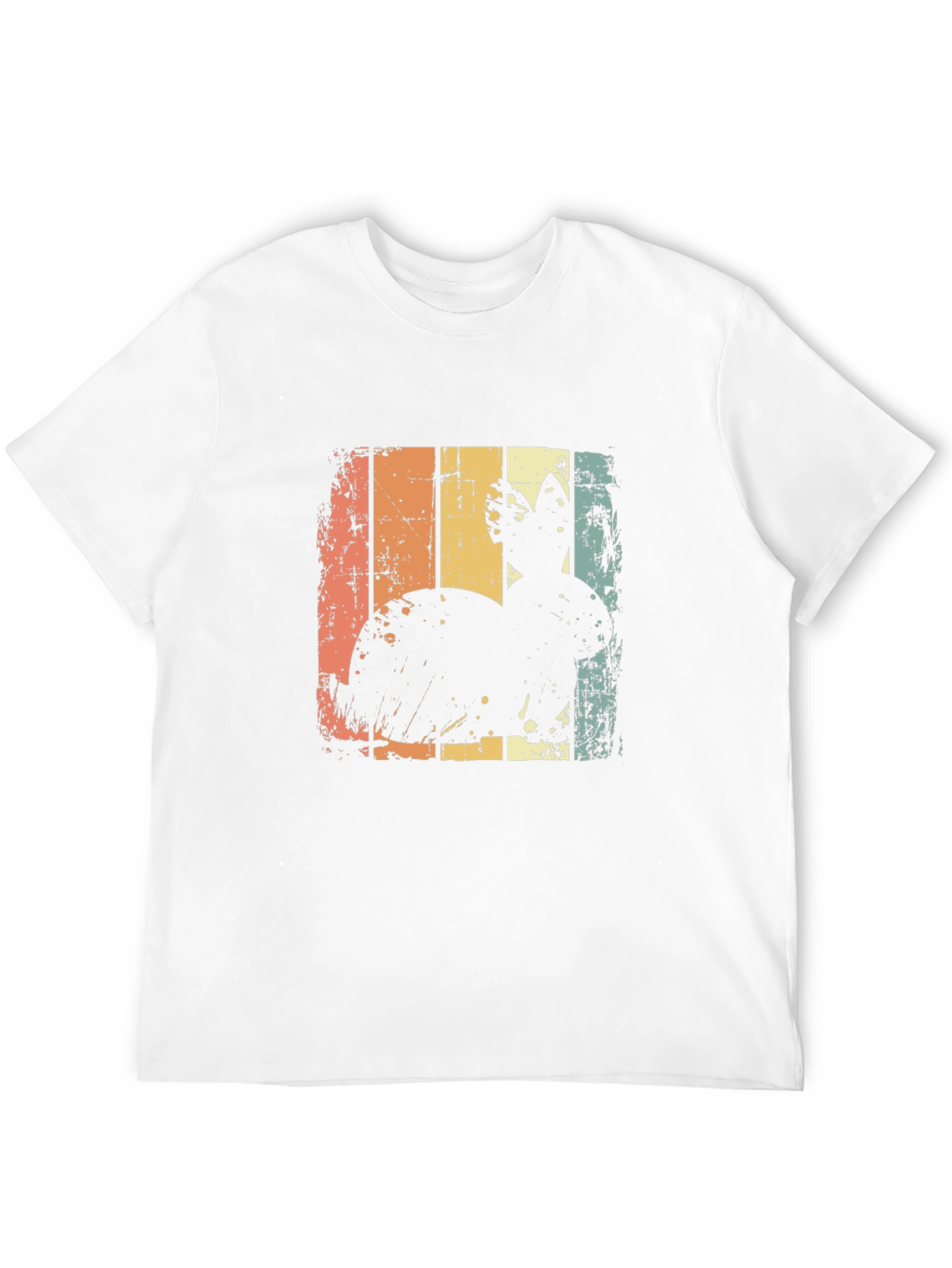 Retro Easter Bunny Graphic Tee - Mens Black T-Shirt