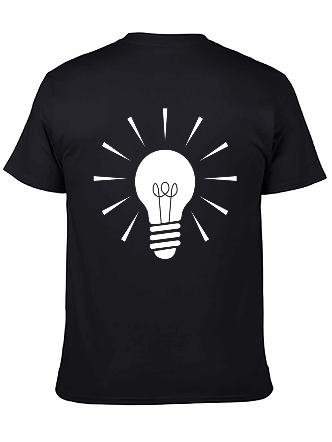 Idea Bulb Graphic Tee - Black