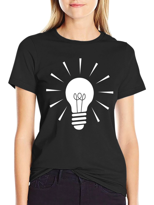 Idea Bulb Graphic Tee - Black