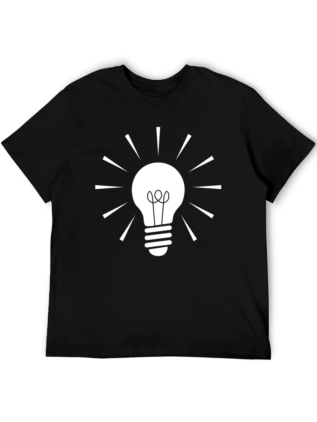 Idea Bulb Graphic Tee - Black