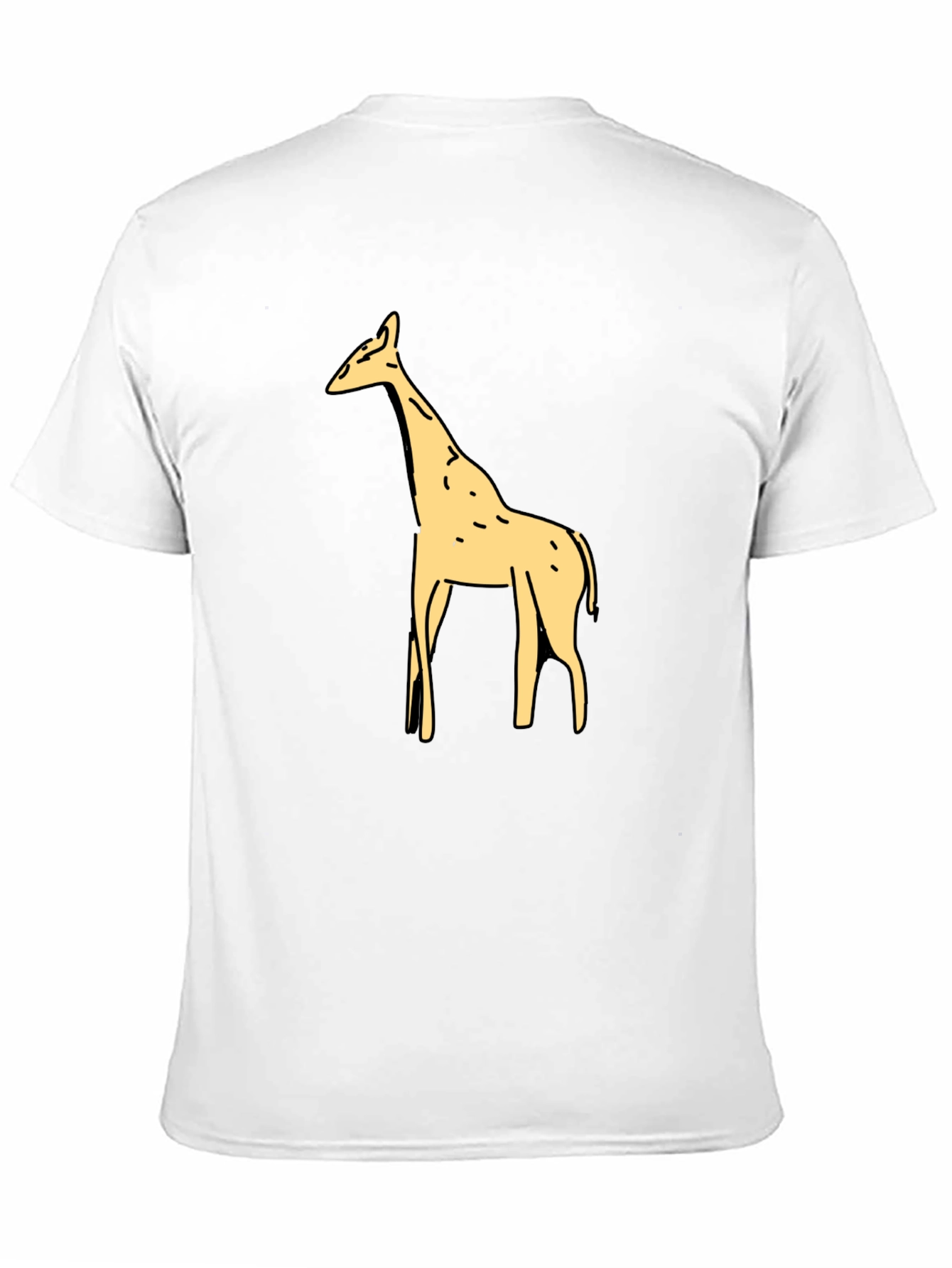 Giraffe Graphic Tee - Black Cotton T-Shirt