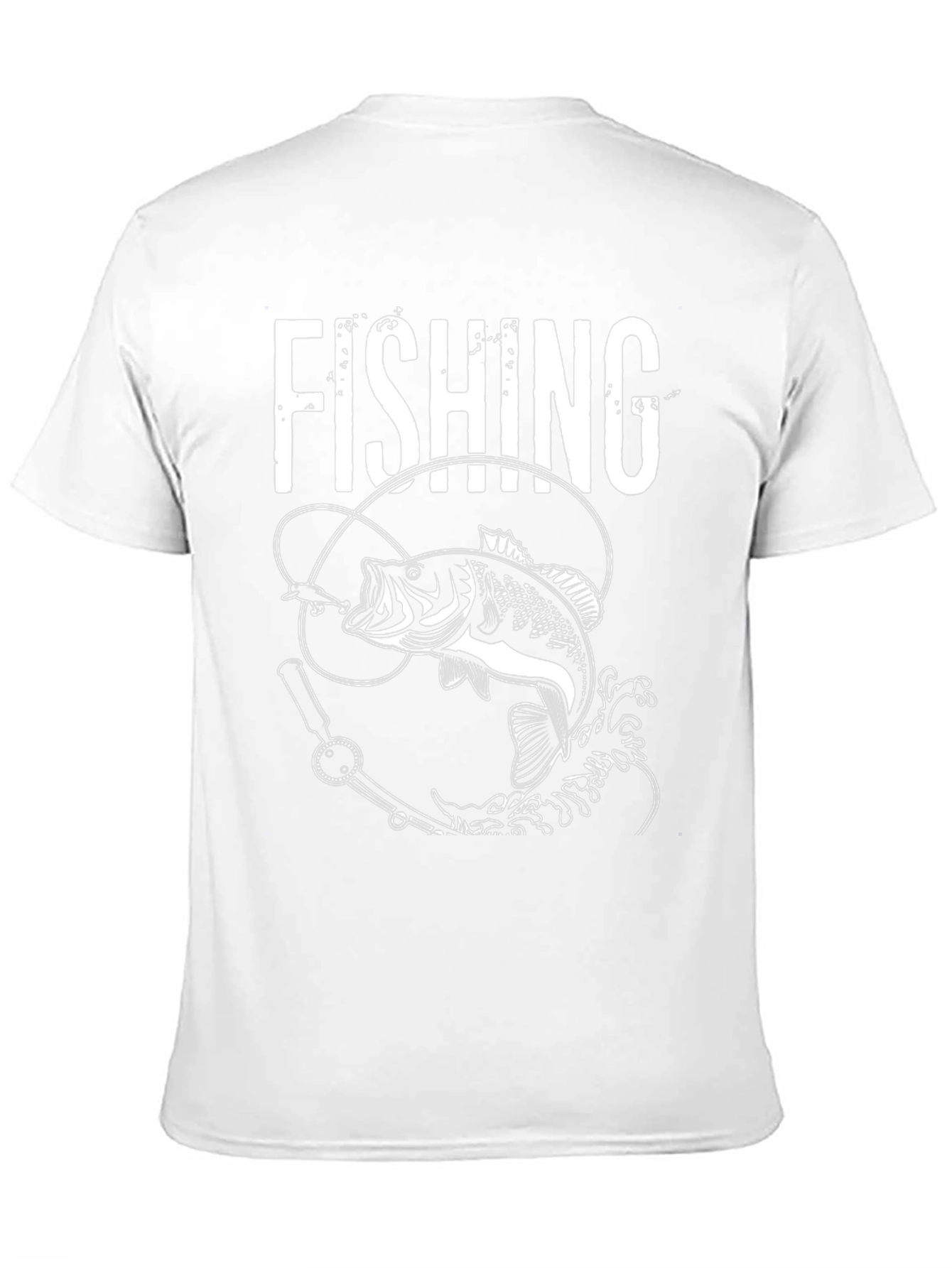Fishing Graphic Tee - Bass Design Black T-Shirt