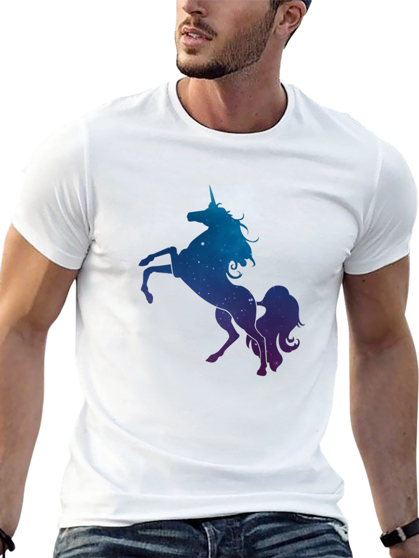 Cosmic Unicorn Graphic Tee - Black