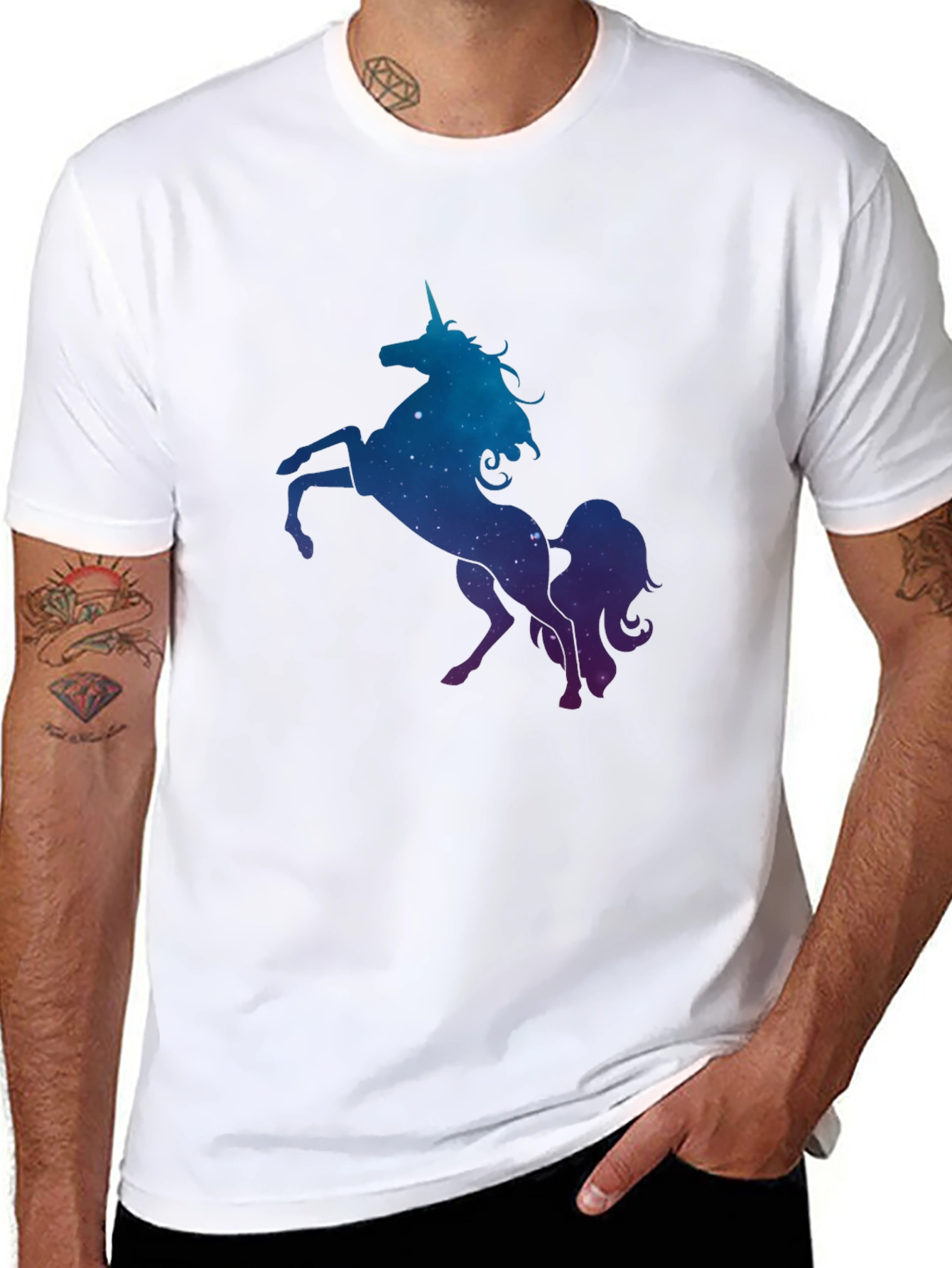 Cosmic Unicorn Graphic Tee - Black