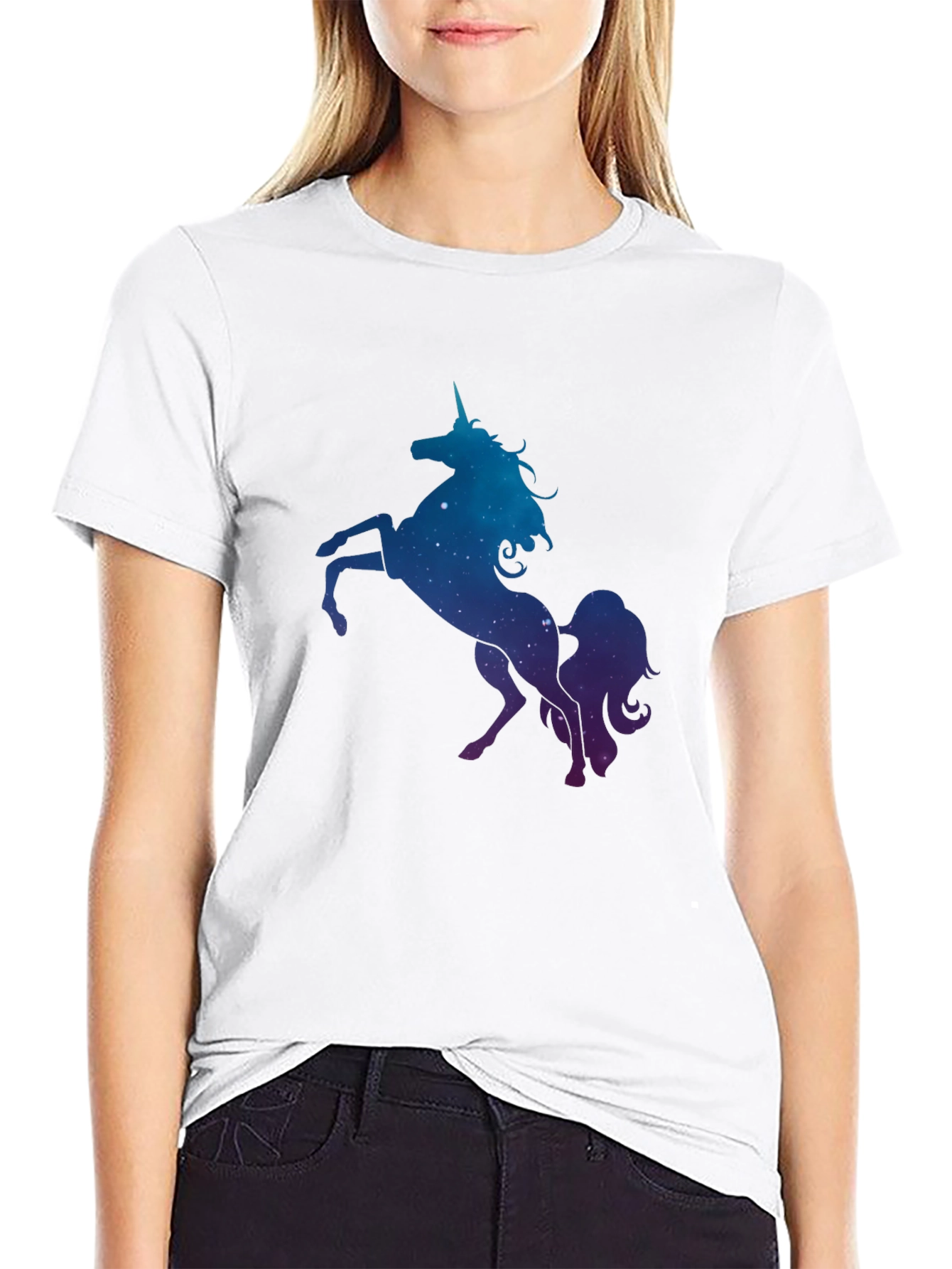 Cosmic Unicorn Graphic Tee - Black