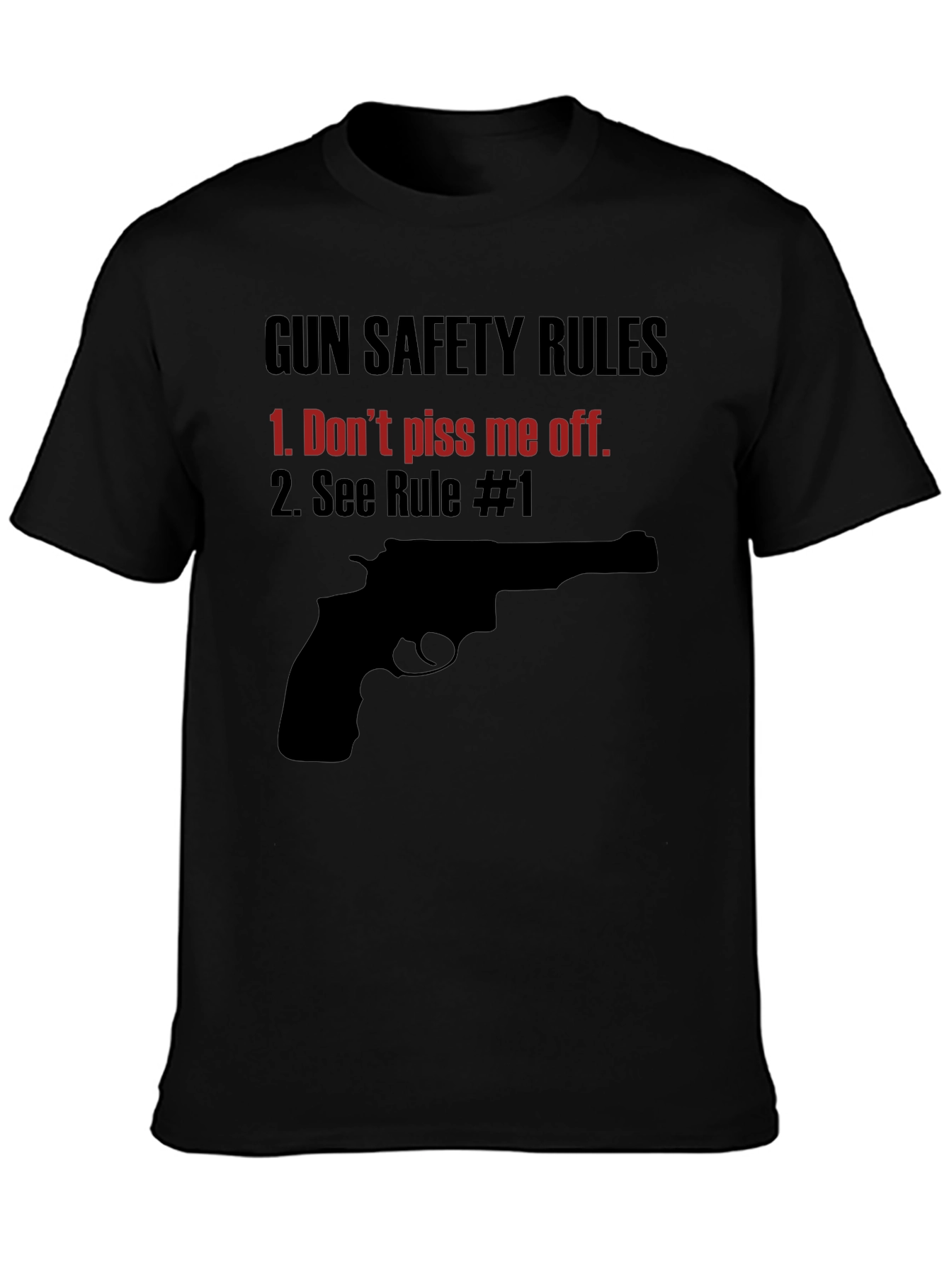 Gun Safety Rules Graphic Tee