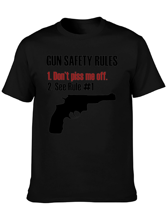 Gun Safety Rules Graphic Tee