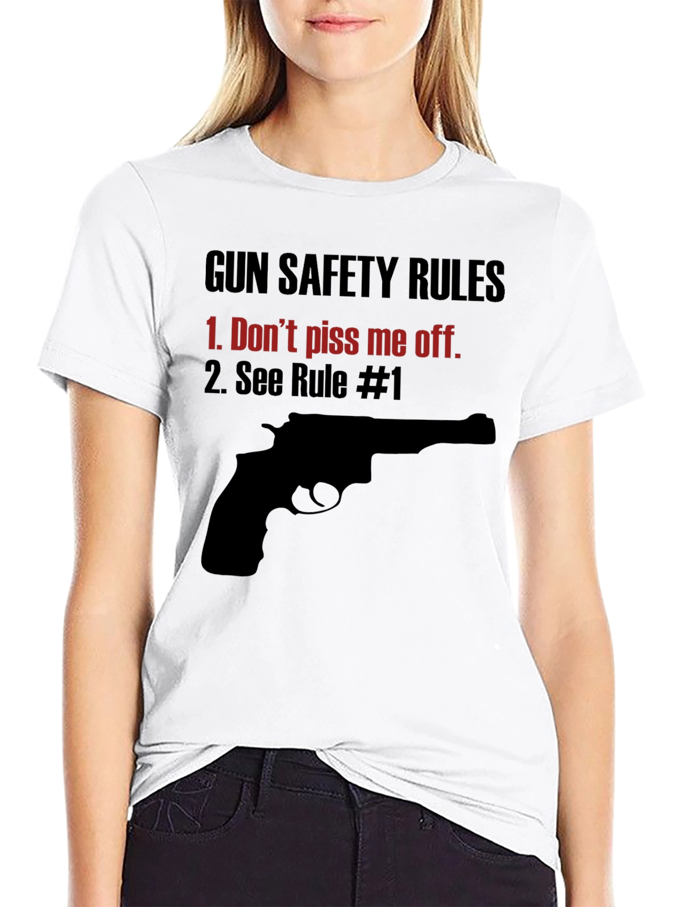 Gun Safety Rules Graphic Tee