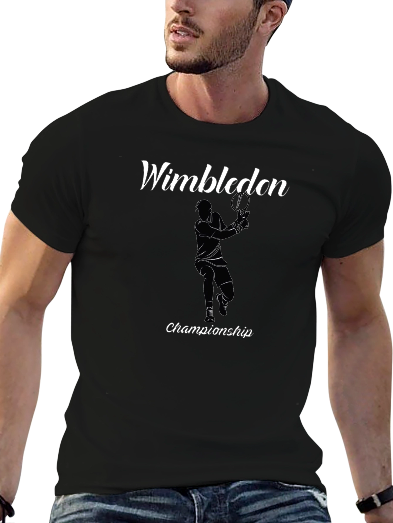 Wimbledon Championship Black Graphic T-Shirt