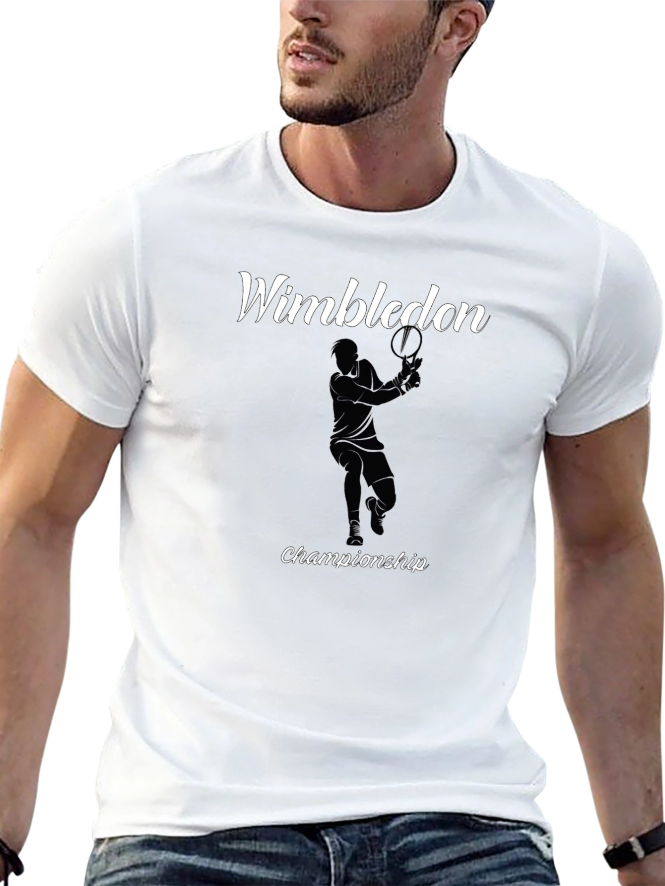 Wimbledon Championship Black Graphic T-Shirt