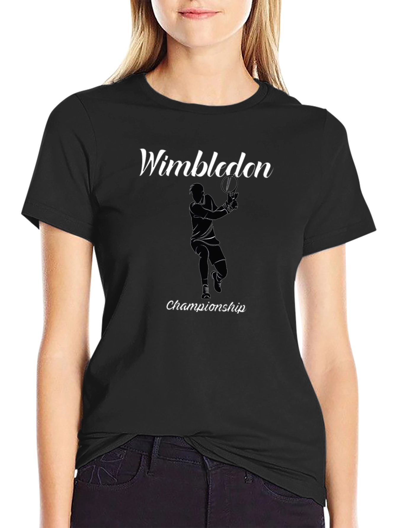 Wimbledon Championship Black Graphic T-Shirt