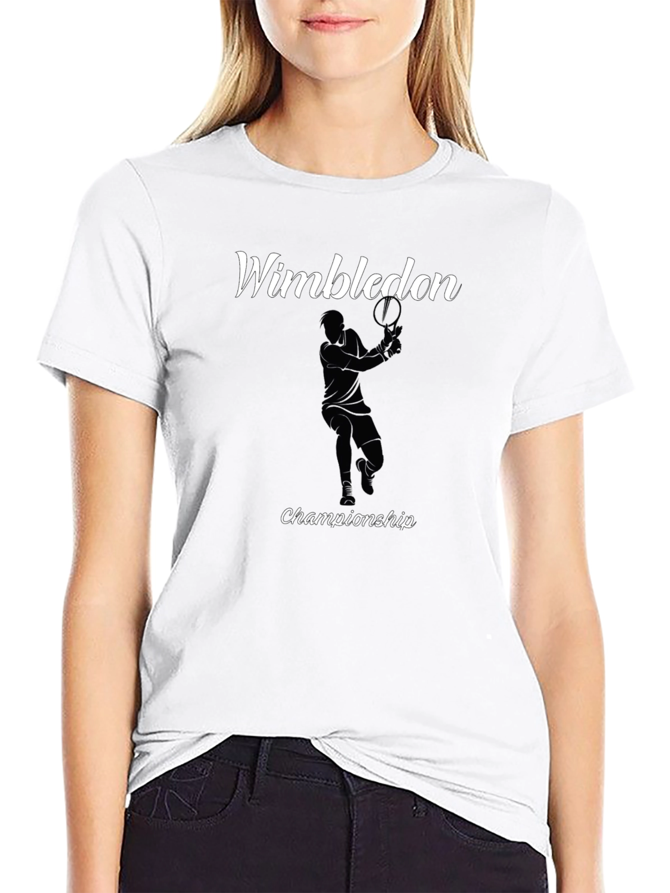 Wimbledon Championship Black Graphic T-Shirt