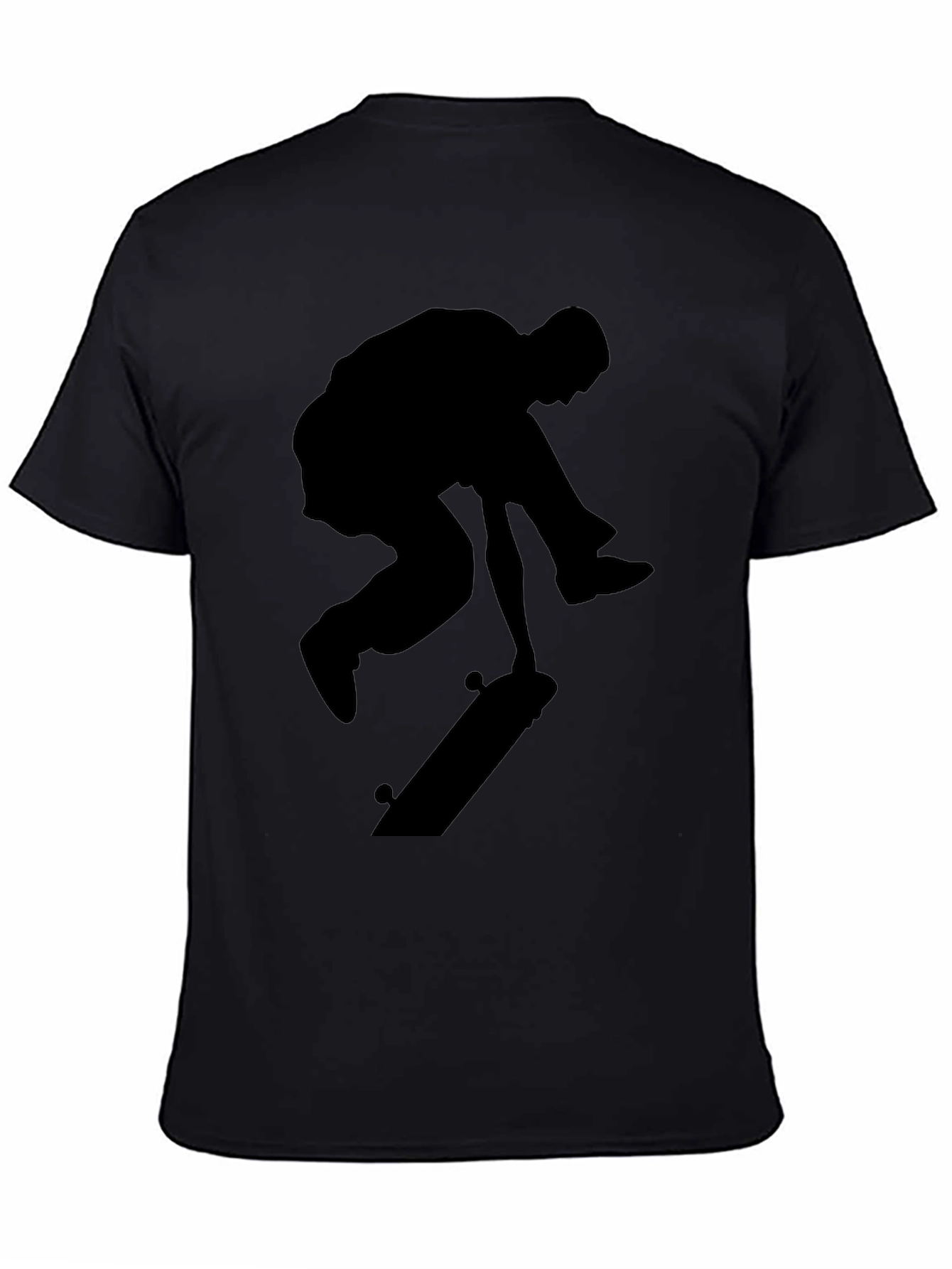 Skateboarder Silhouette T-Shirt - Black Graphic Tee