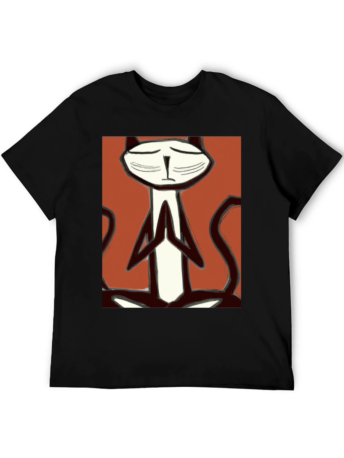 Meditating Cat T-Shirt - Zen Kitten Tee