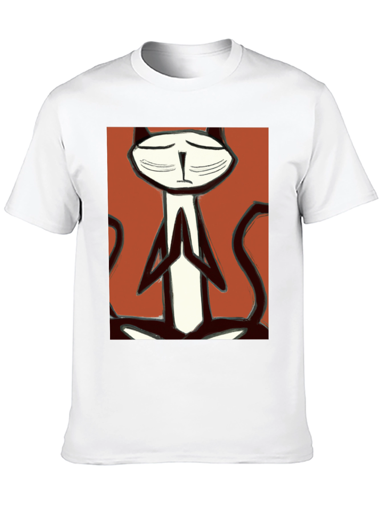 Meditating Cat T-Shirt - Zen Kitten Tee