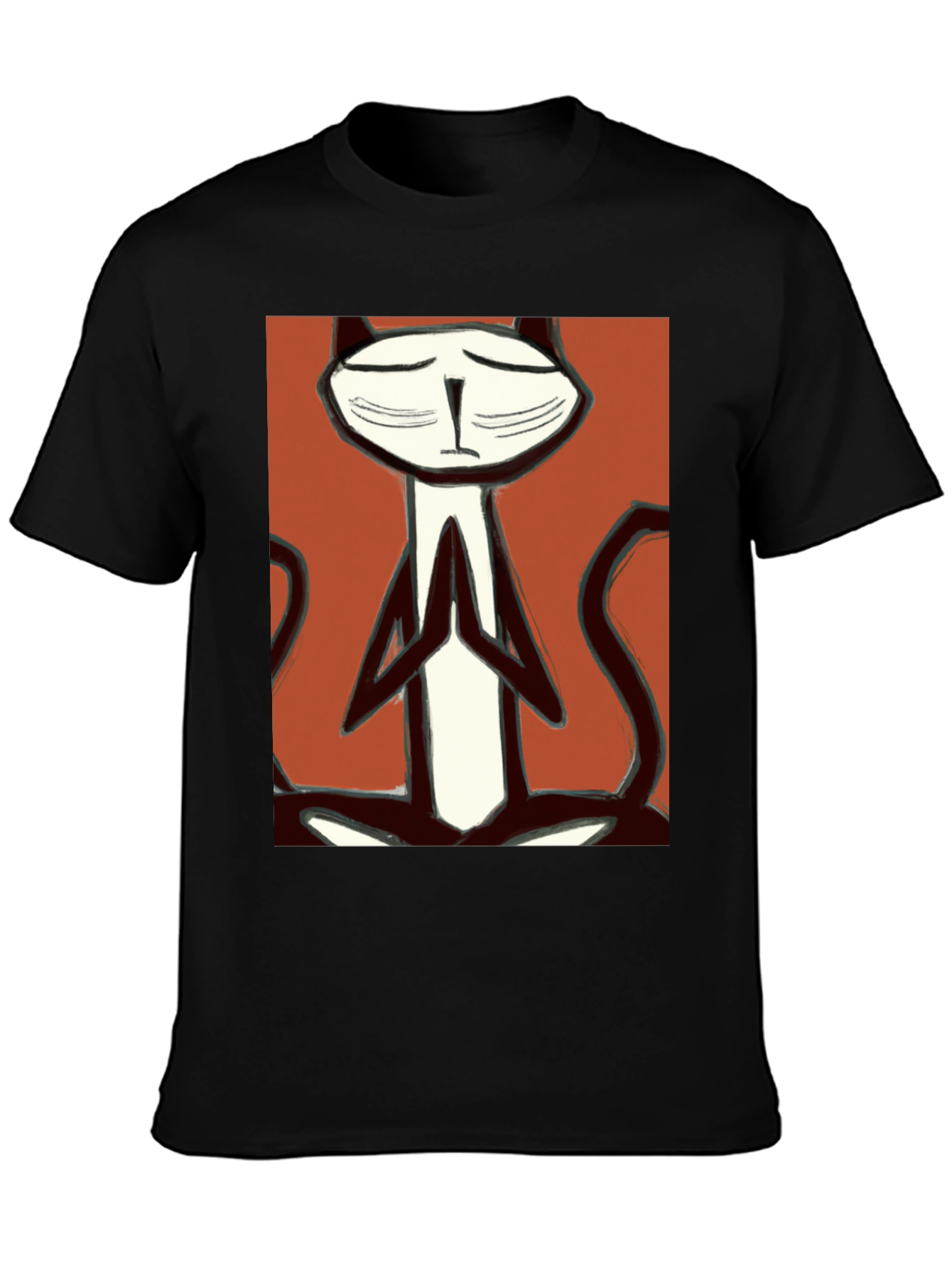 Meditating Cat T-Shirt - Zen Kitten Tee